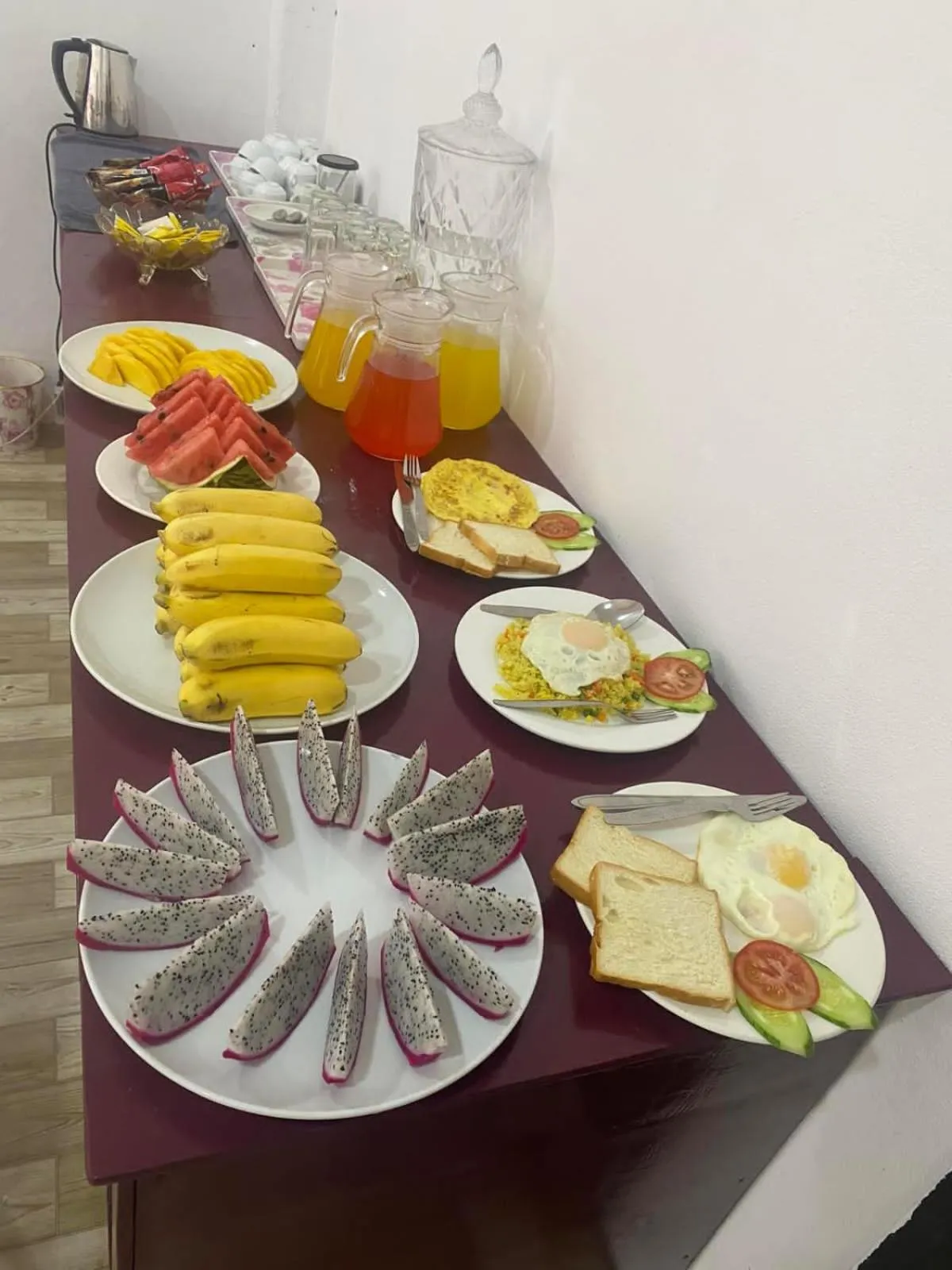 Breakfast in Vang Vieng Victory Hostel