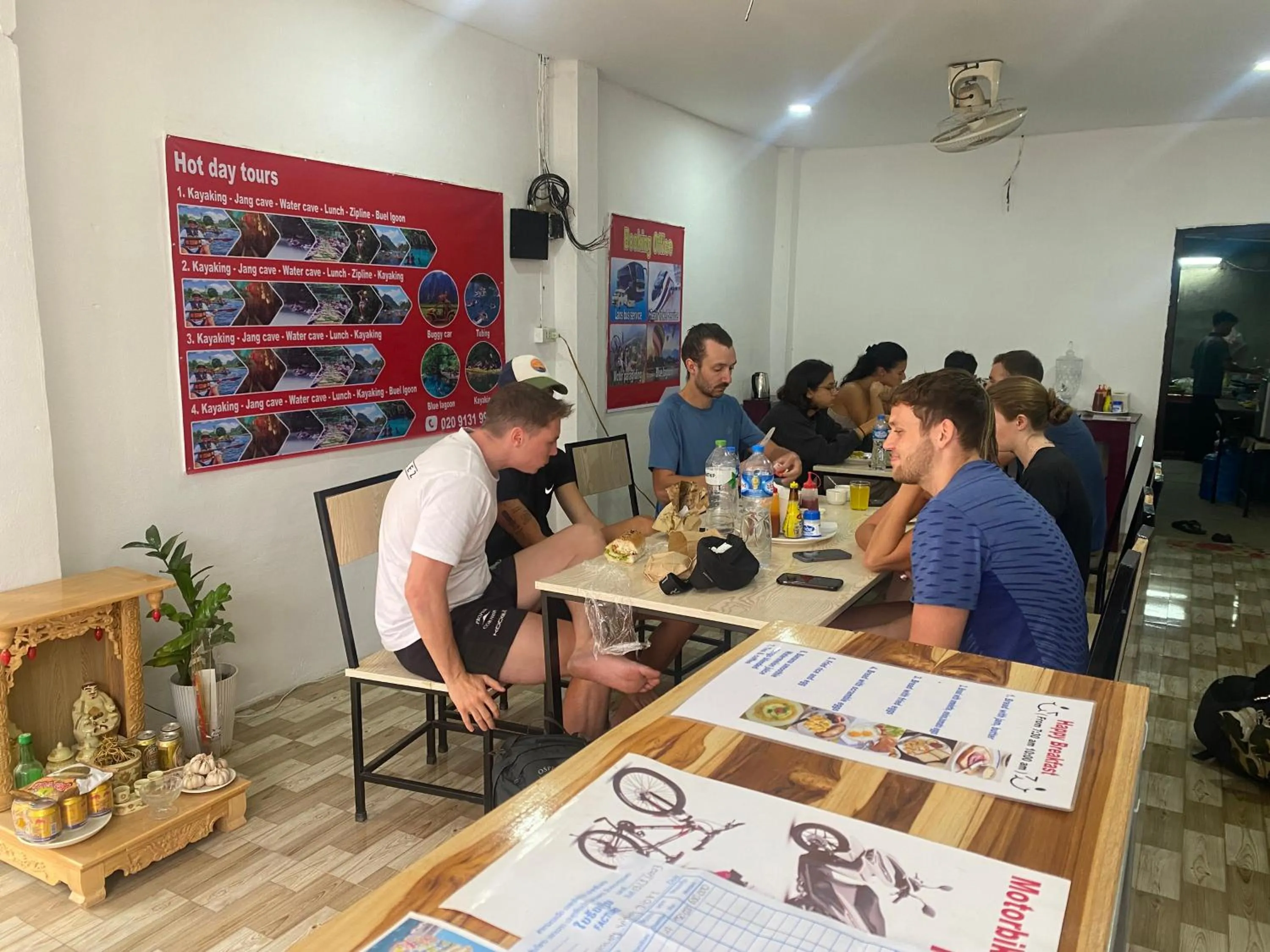 Breakfast in Vang Vieng Victory Hostel