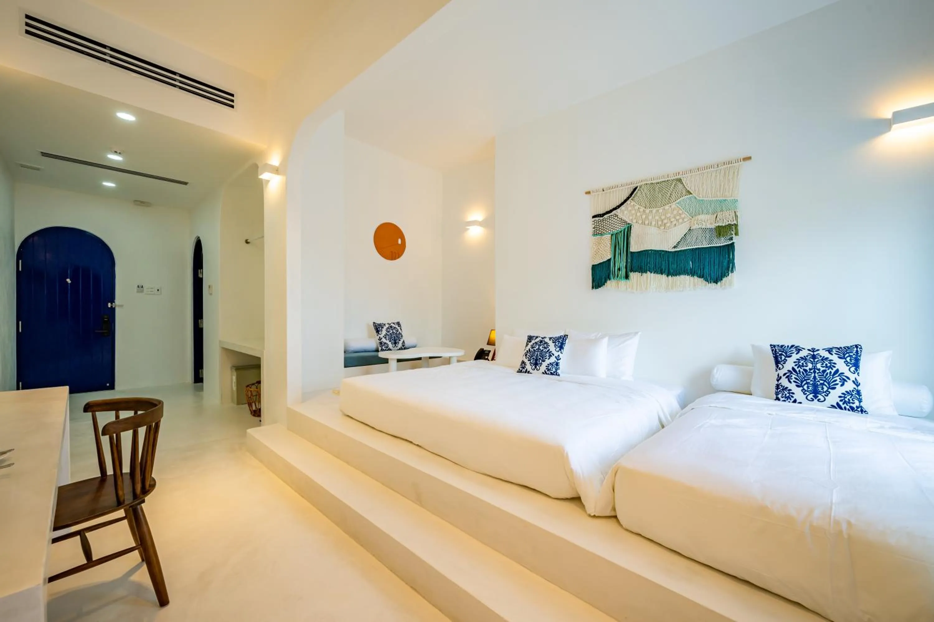 Living room, Bed in Happiness Hotel