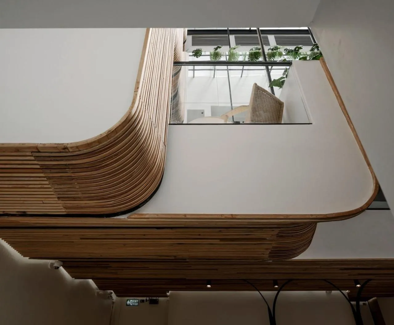 Inner courtyard view in Double B Hostel