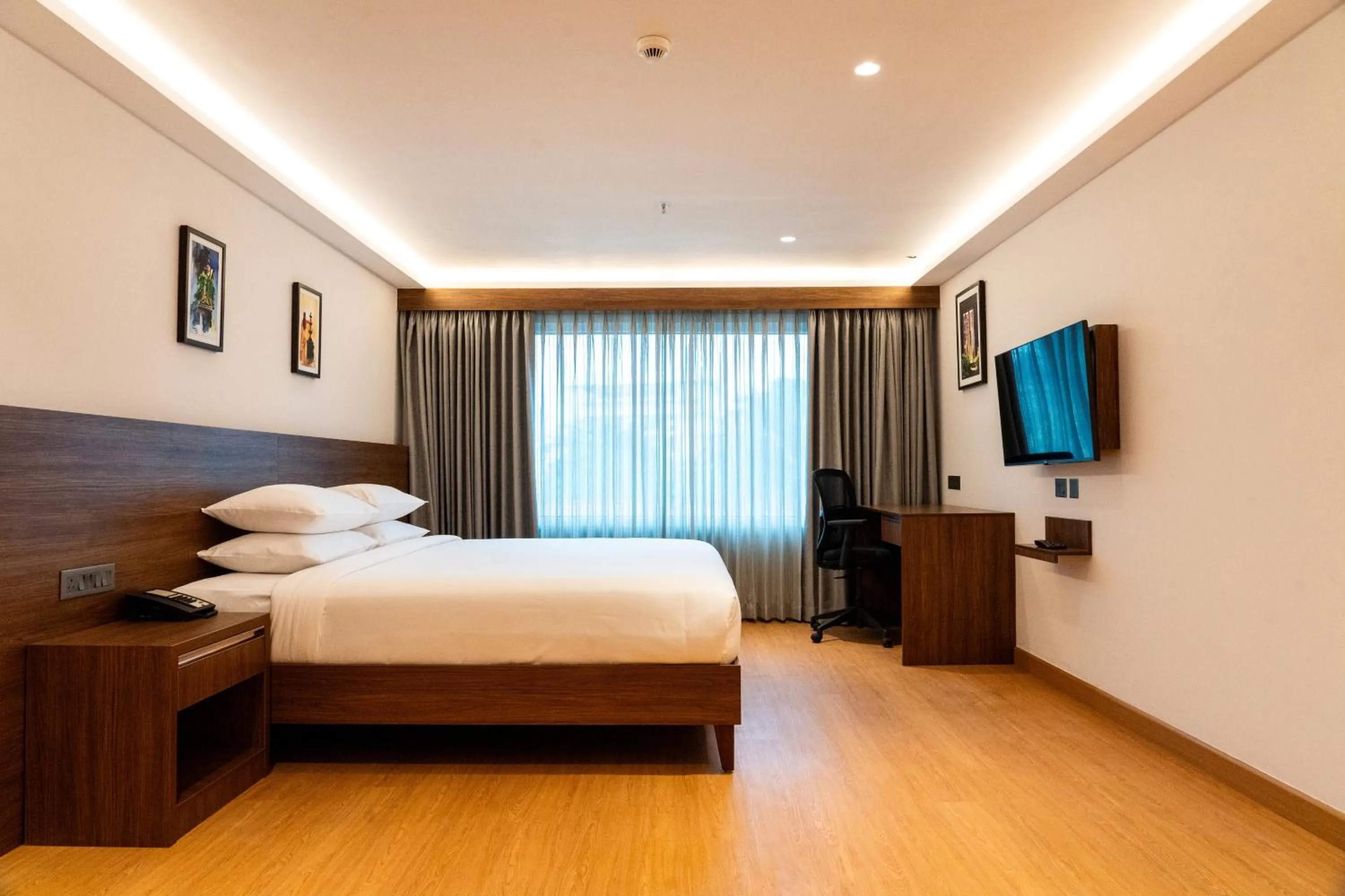 View (from property/room), Bed in Lilac Hotel Guruvayur