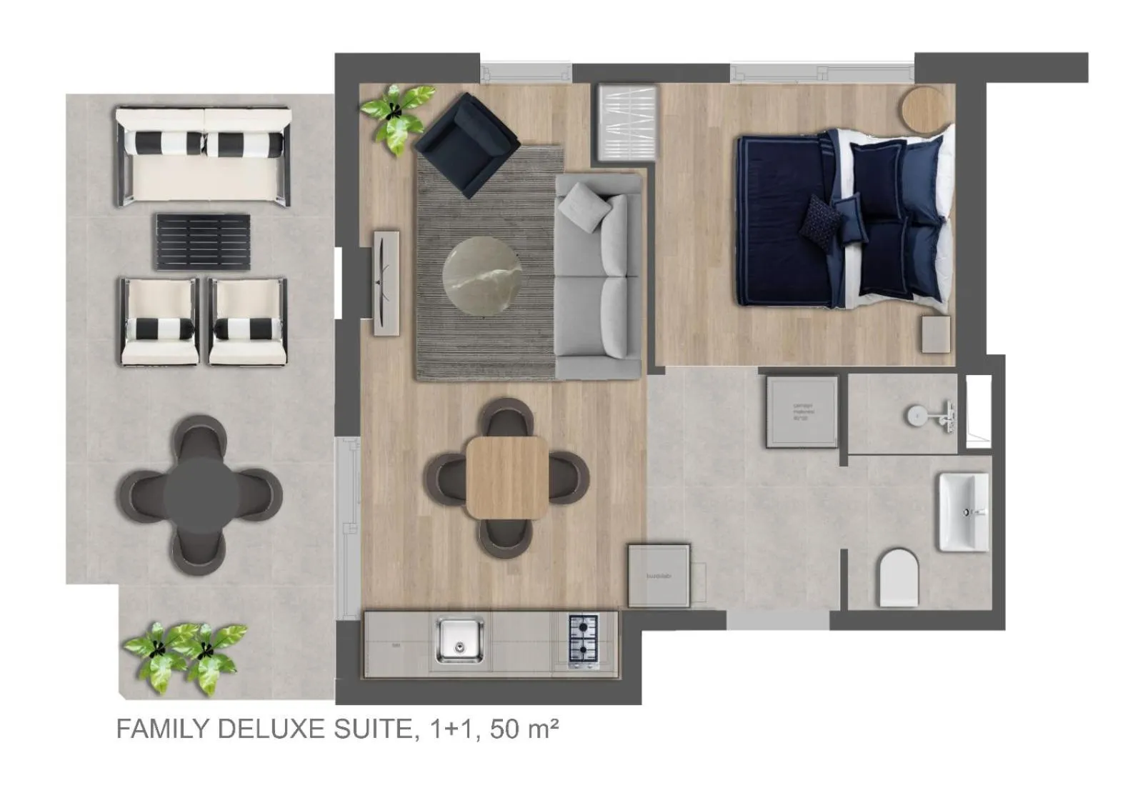 Floor plan in Stile Suite Marine Hotel