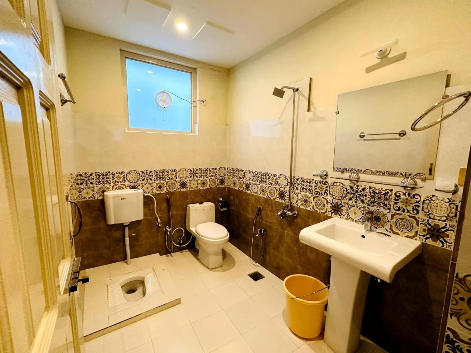 Shower in Desert One Hotel Skardu