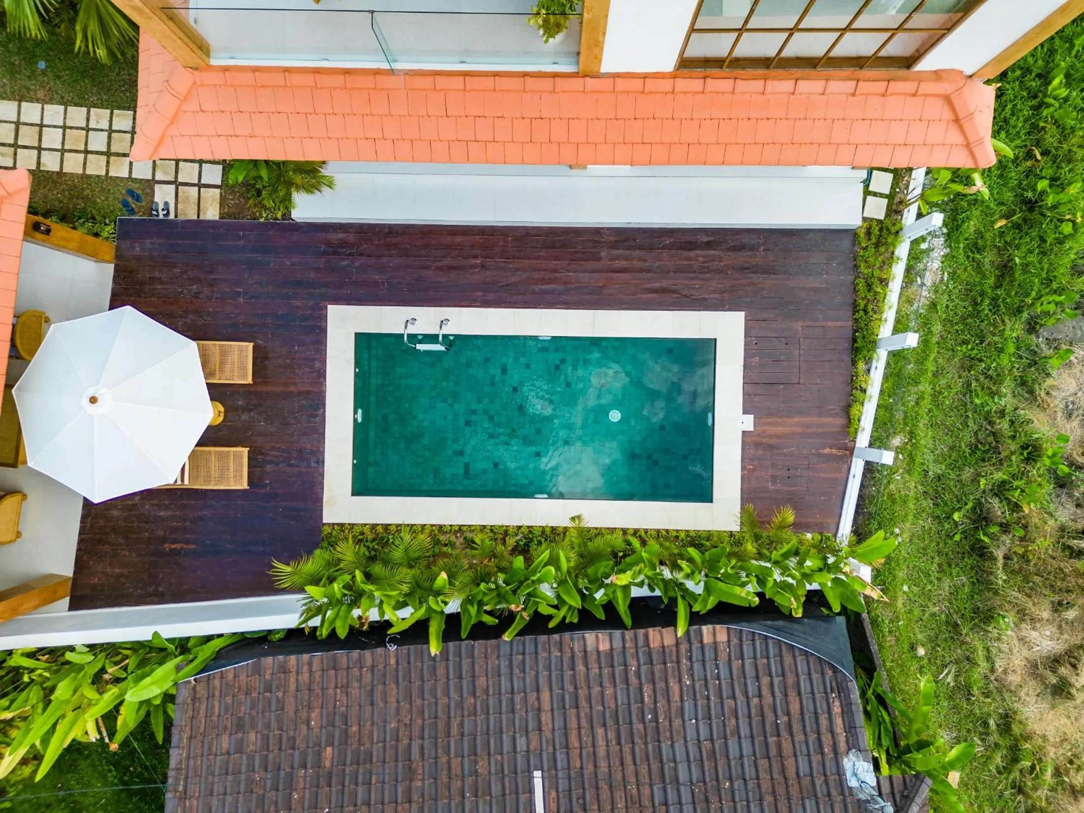 Bird's eye view in Tembaga Serenity Villa - Paradise with Pool and Garden