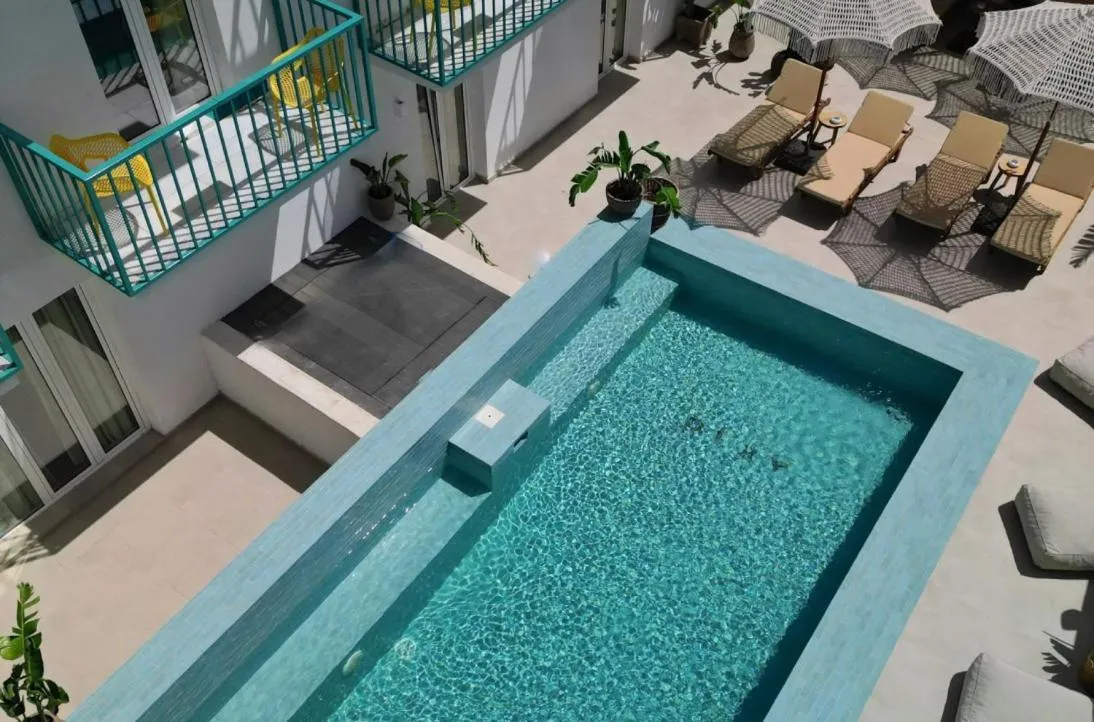 Pool view in Play Paros a member of Brown Hotels