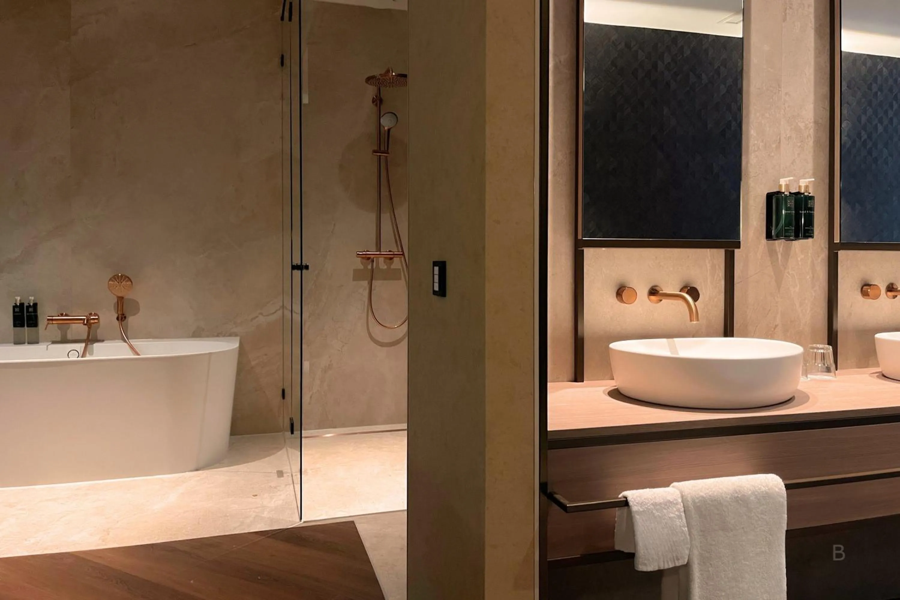 Shower in Hotel Die Port van Cleve