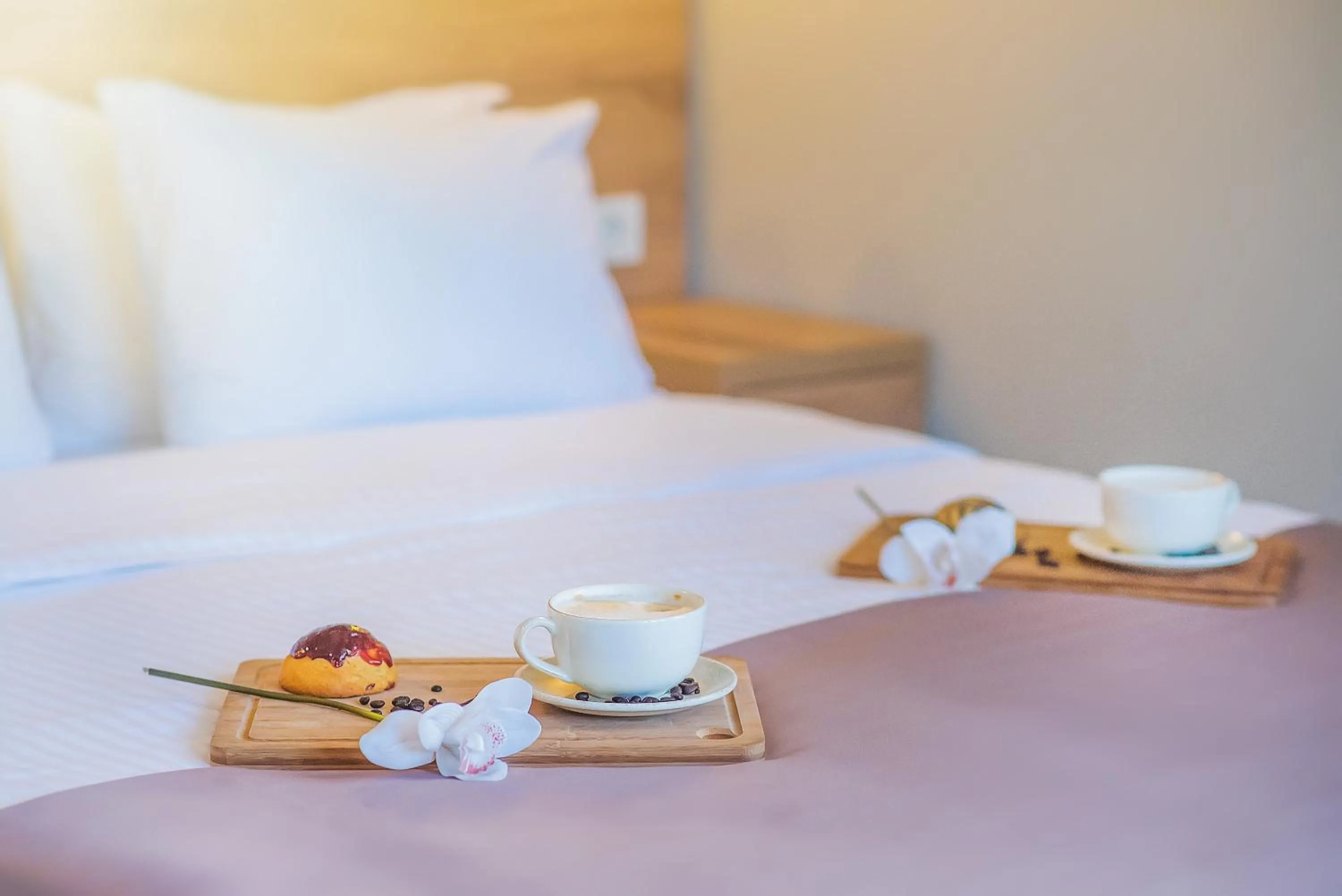 Bed in Solo Grand Boshuri Hotel Wellness Resort