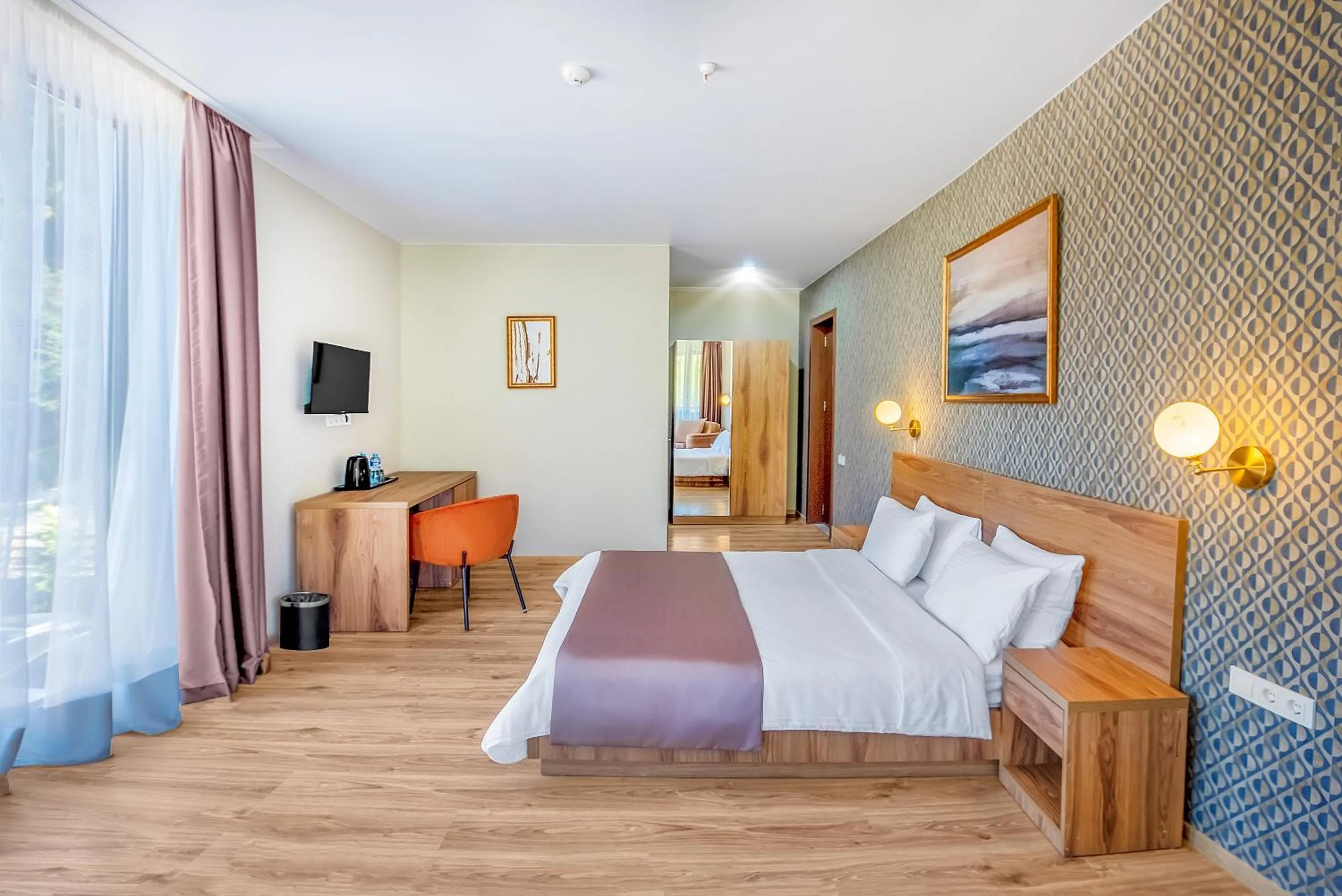 Bed in Solo Grand Boshuri Hotel Wellness Resort