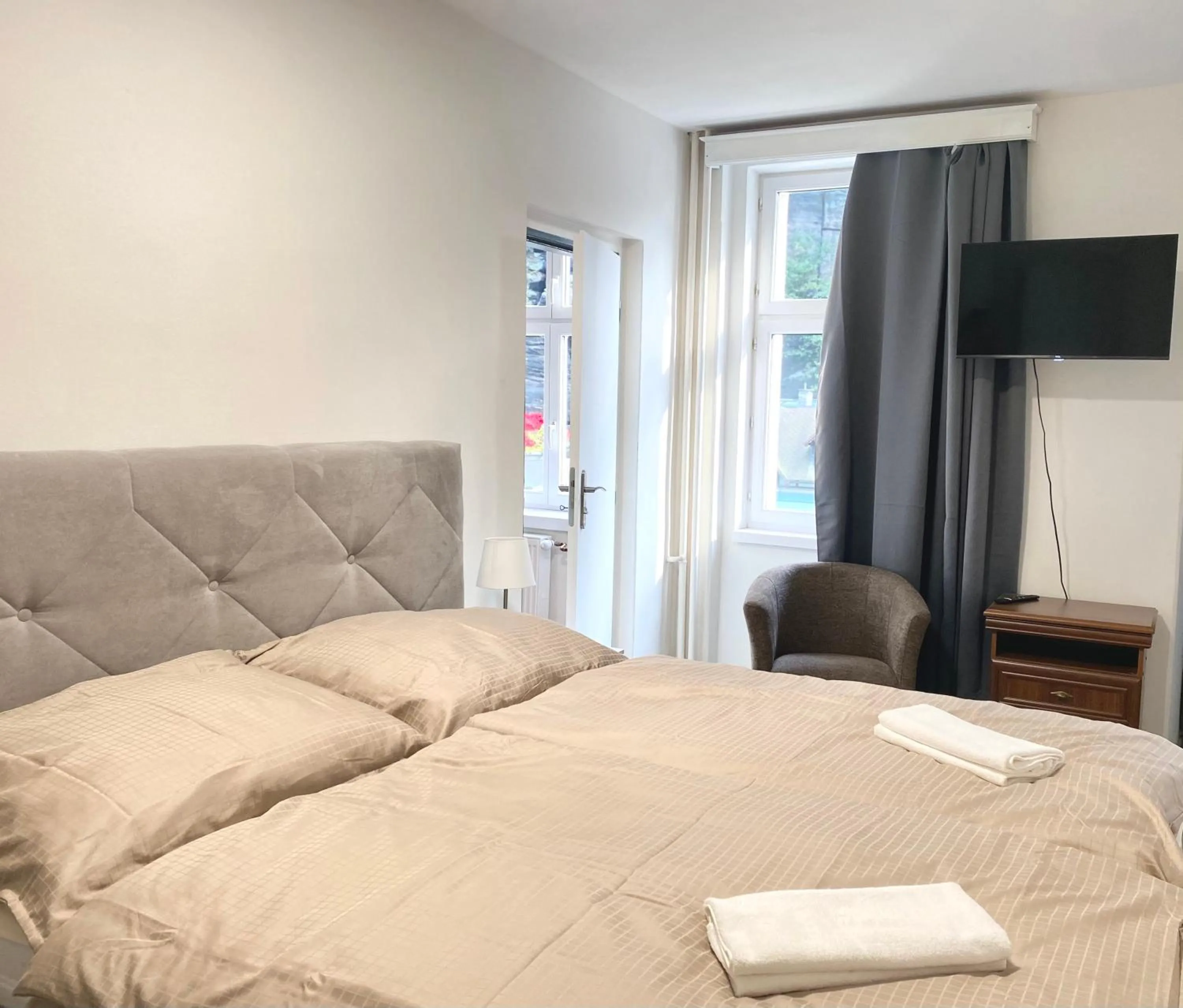 Bedroom, Bed in Hotel Labe