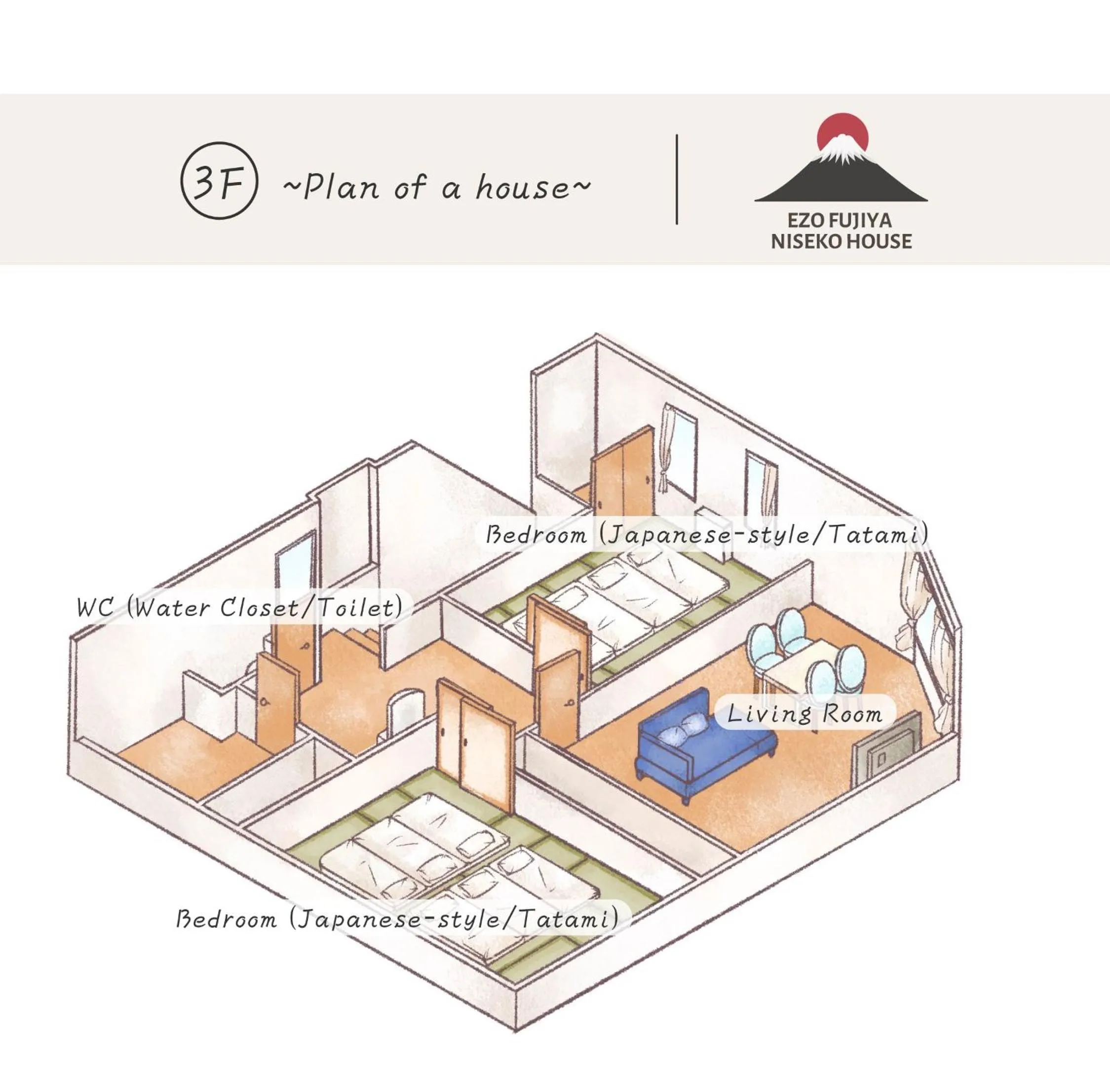 Floor plan in Ezo Fujiya Niseko House