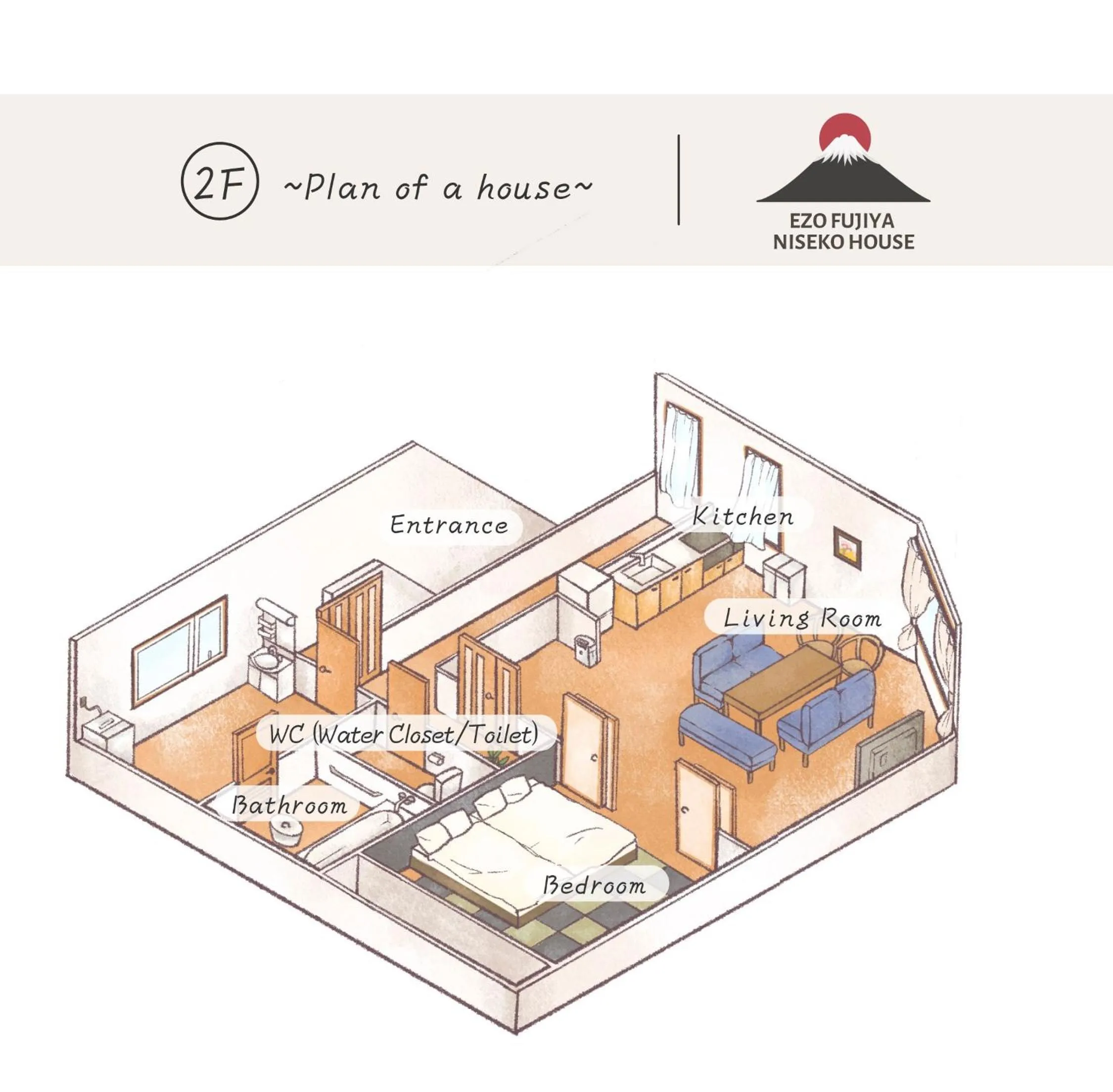 Floor plan in Ezo Fujiya Niseko House