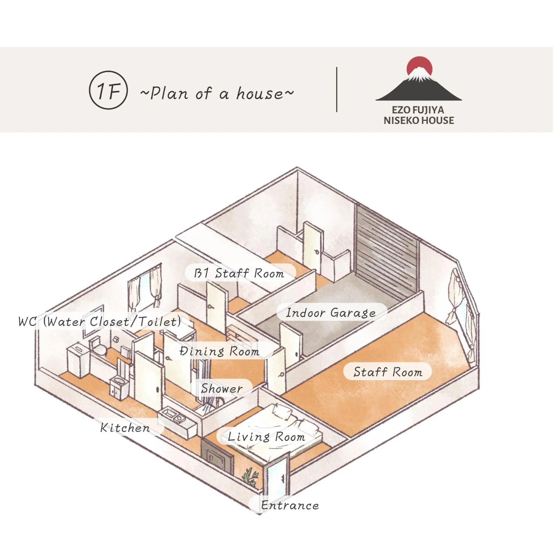 Floor plan in Ezo Fujiya Niseko House