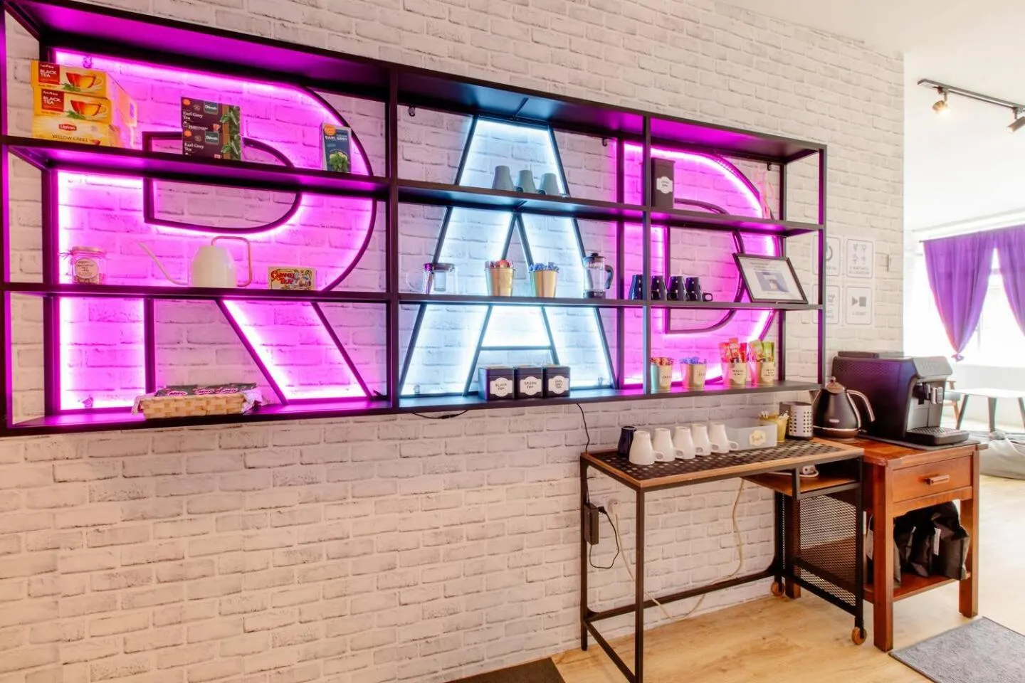 Living room in RadZone Hostel