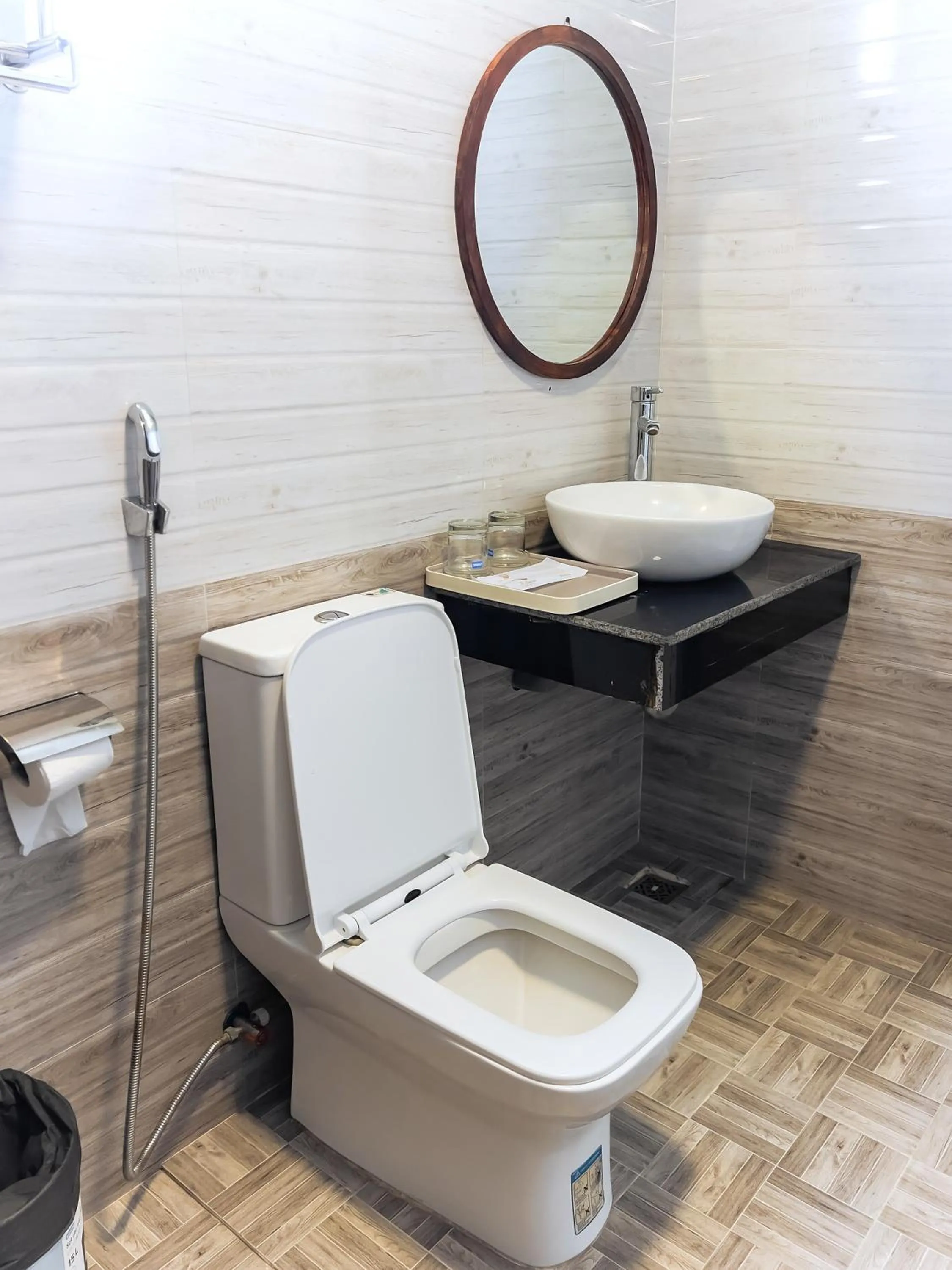 Bathroom in The Backpacker Hostel and spa