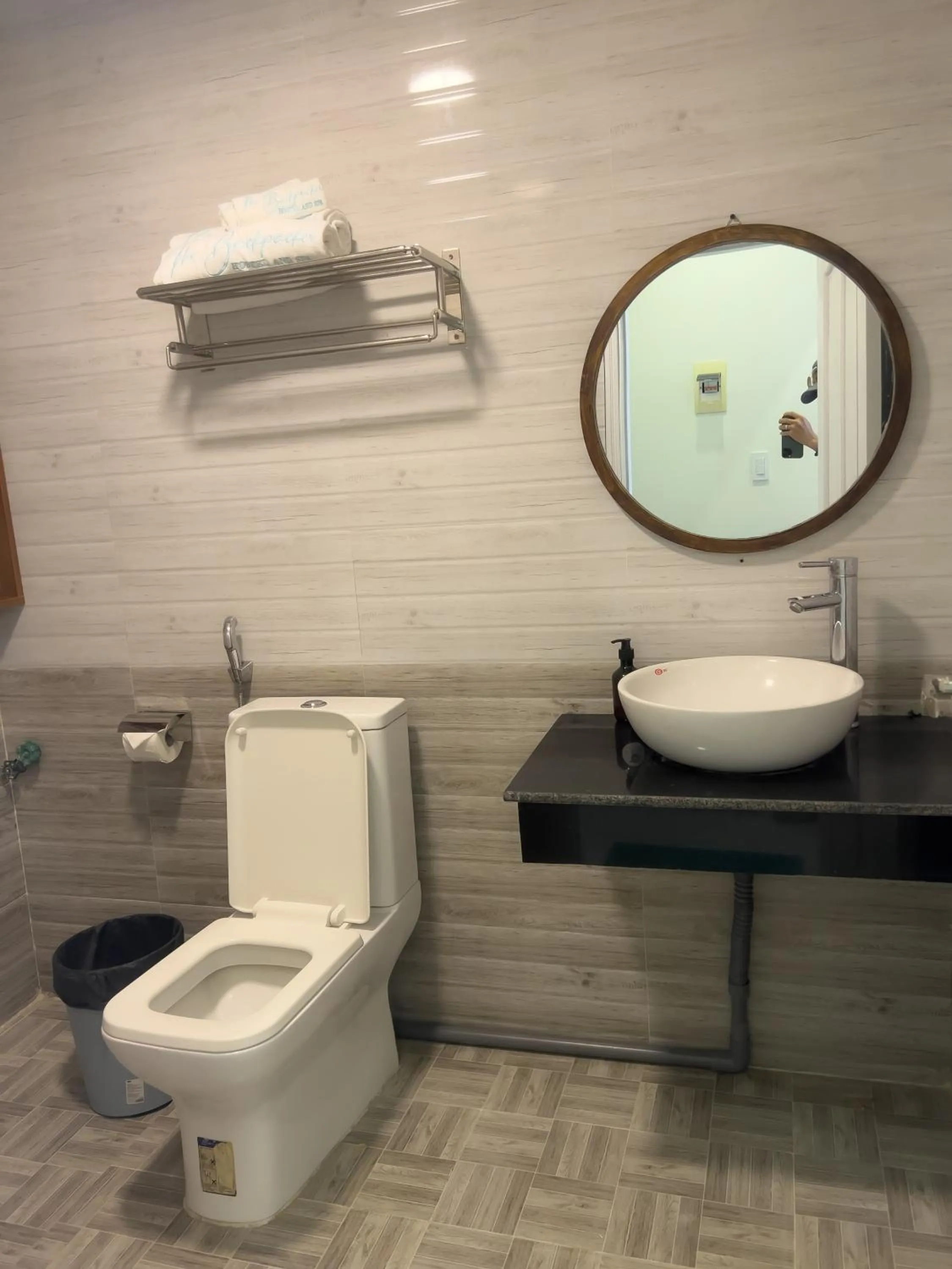 Bathroom in The Backpacker Hostel and spa