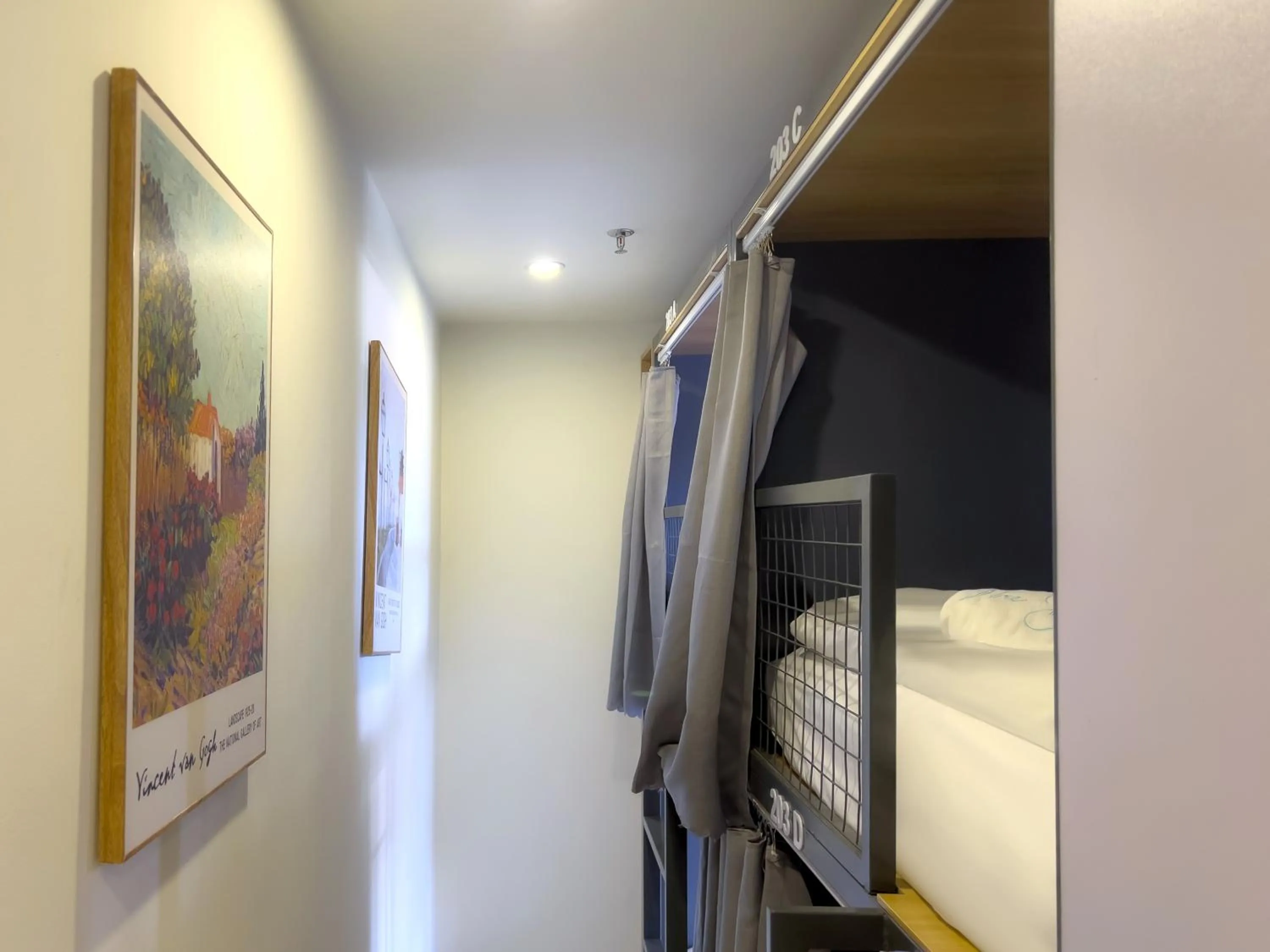 Decorative detail, Bed in The Backpacker Hostel and spa