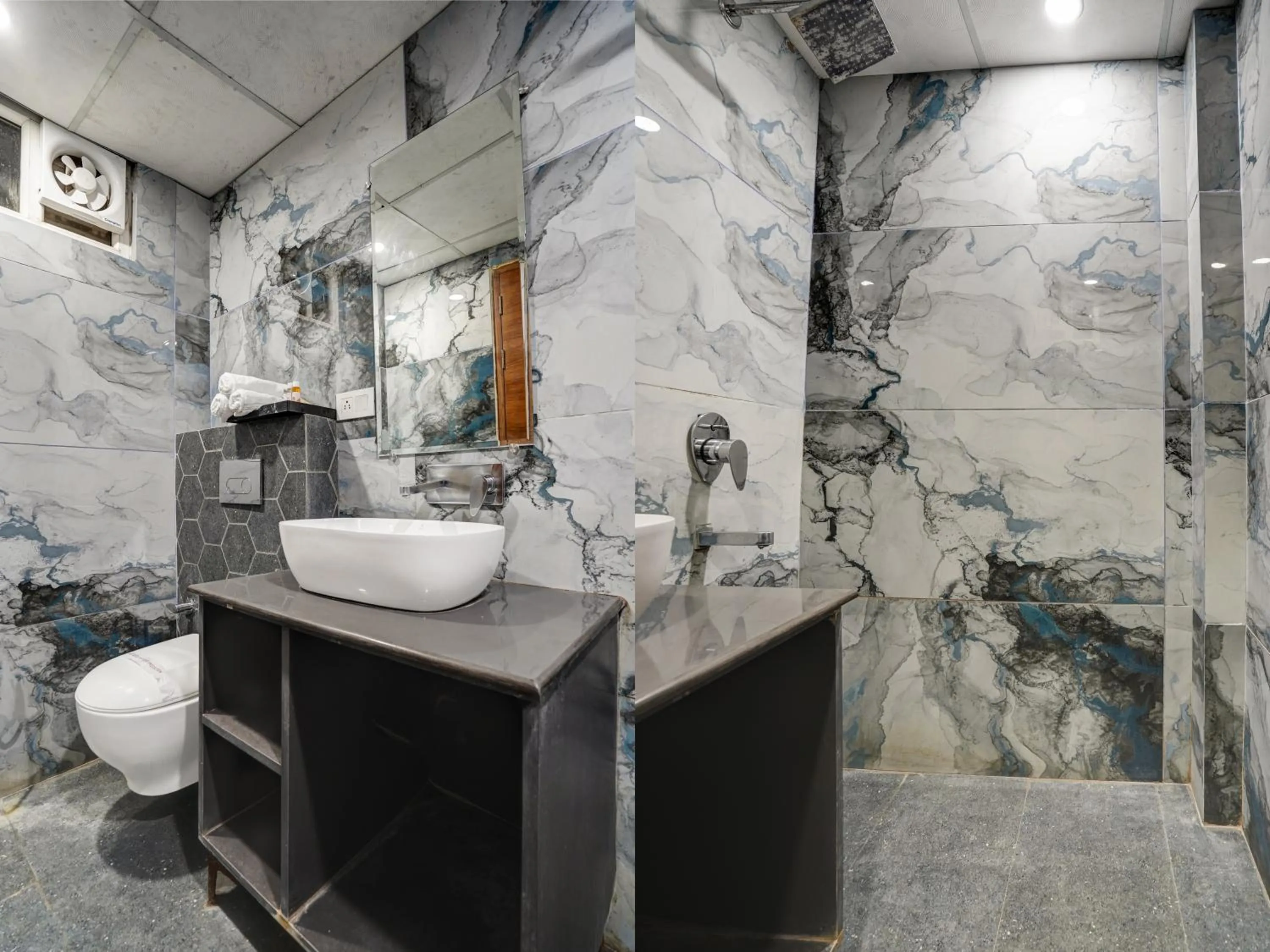 Bathroom in Hotel Royal Rosette Near New Delhi Railway Station - Connaught Place and VFS