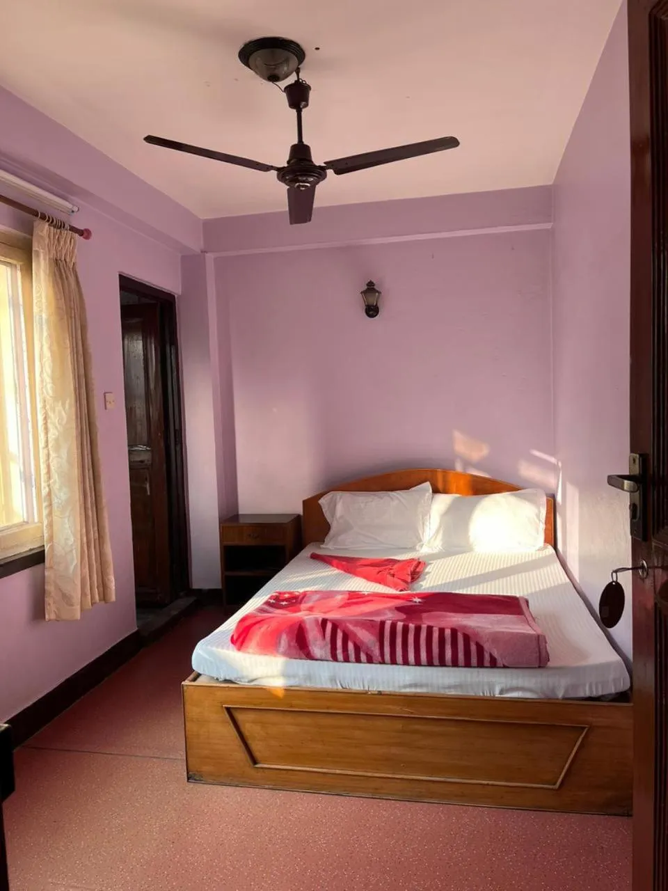 Bed in Hotel Sweet Dreams thamel kathmandu