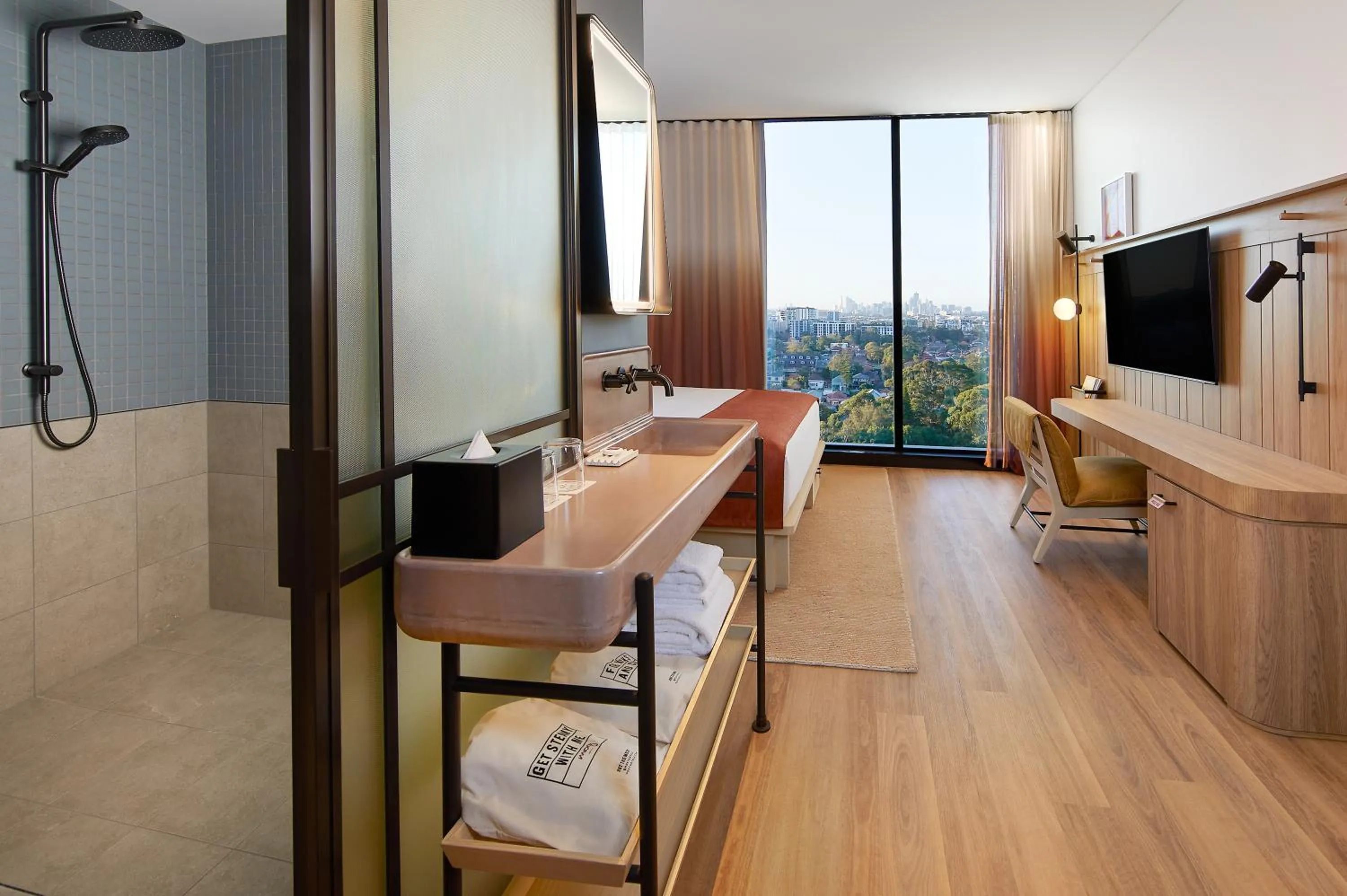 Shower in Moxy Sydney Airport