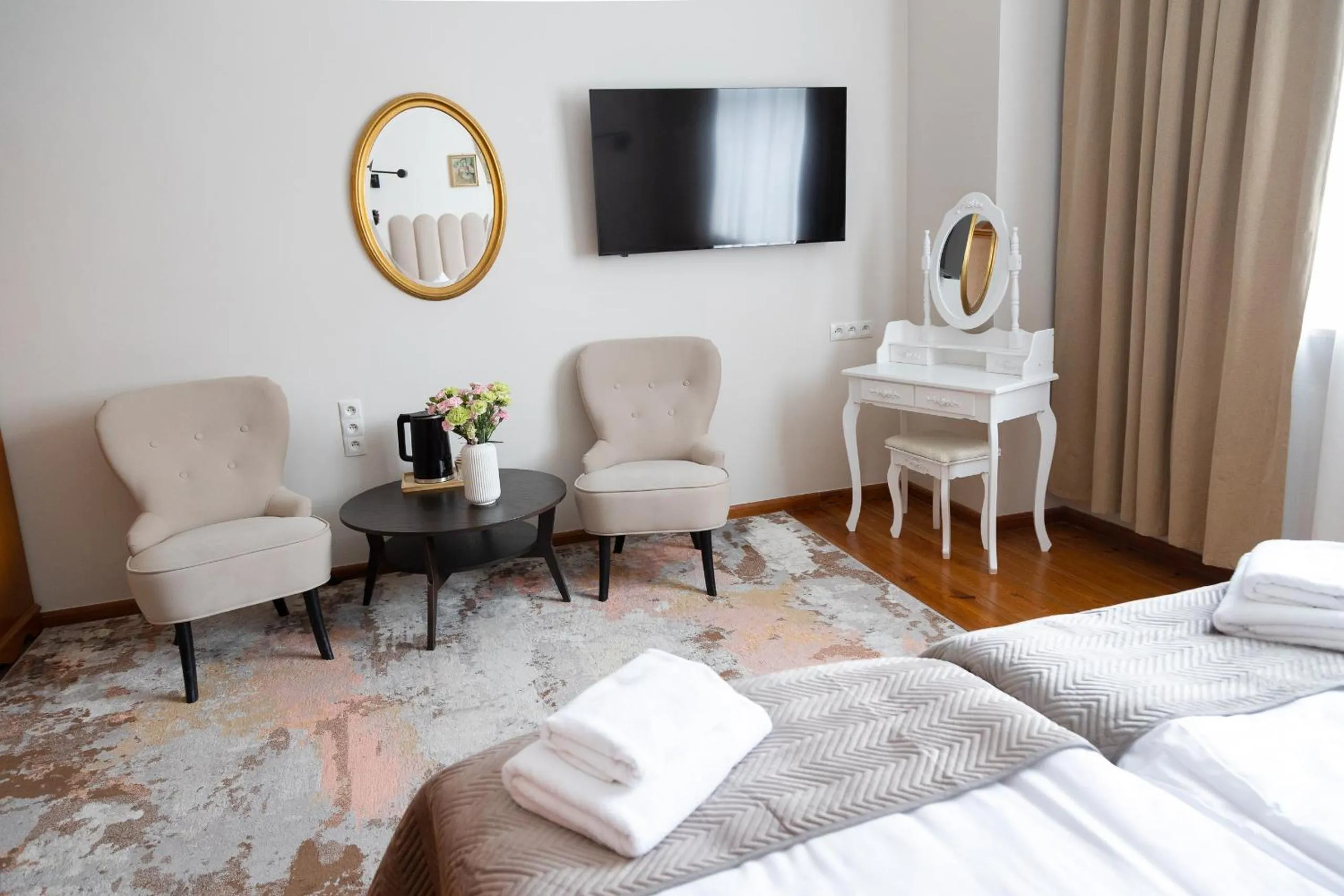 Bed in Mleczarnia Hotel Restauracja