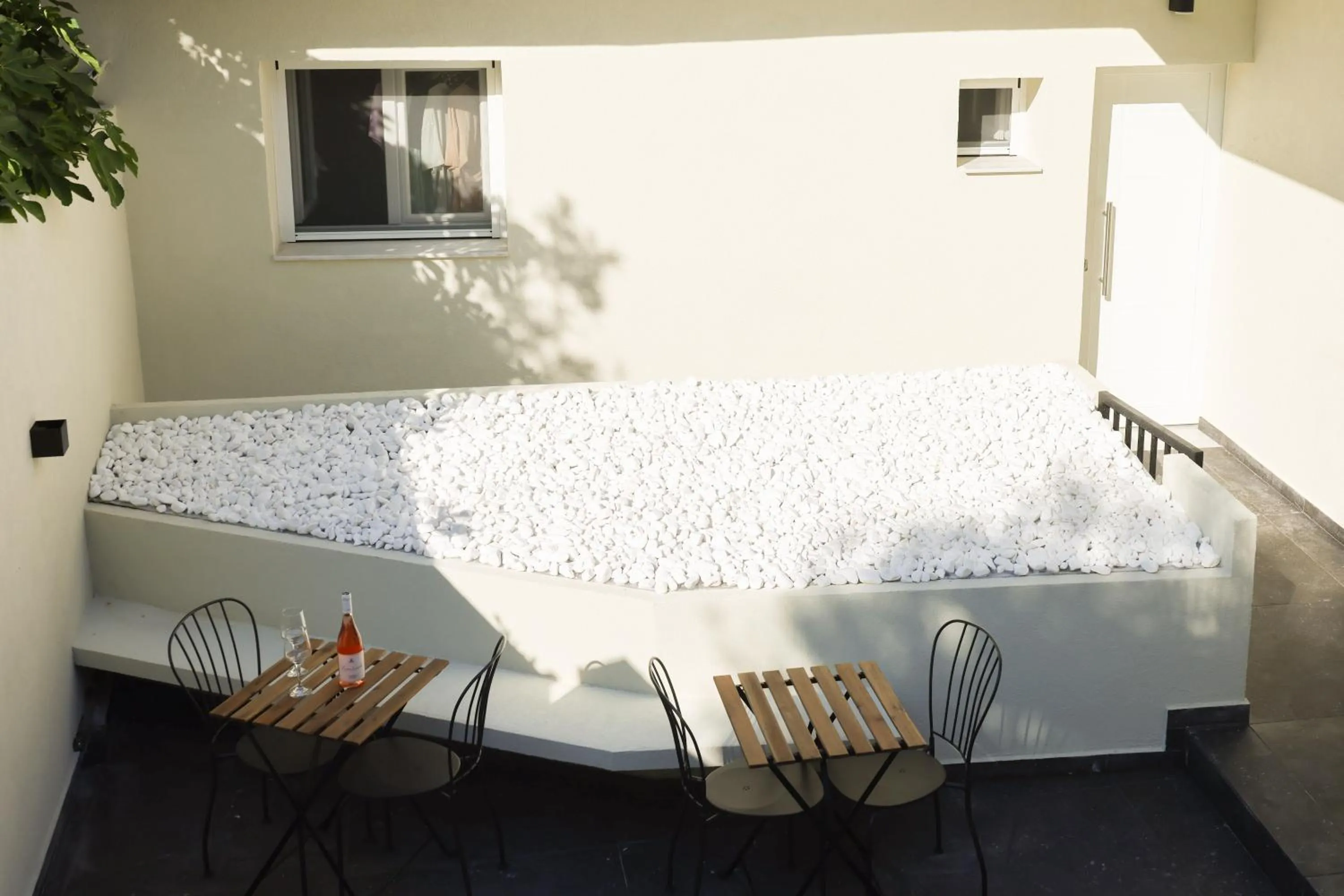 Inner courtyard view in Uphill Unique Boutique Suites