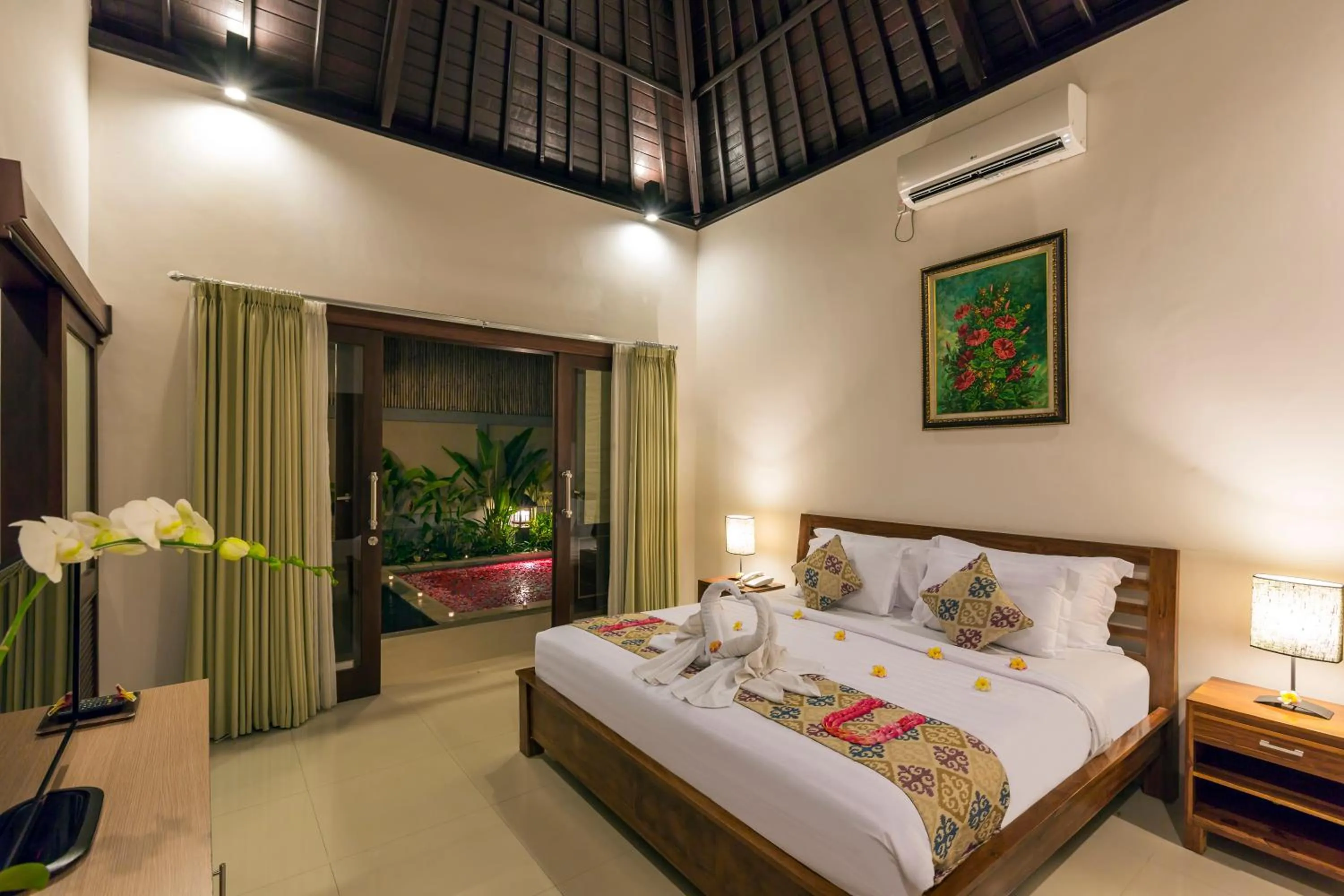 Bedroom, Bed in Kubal Villa and Living Seminyak