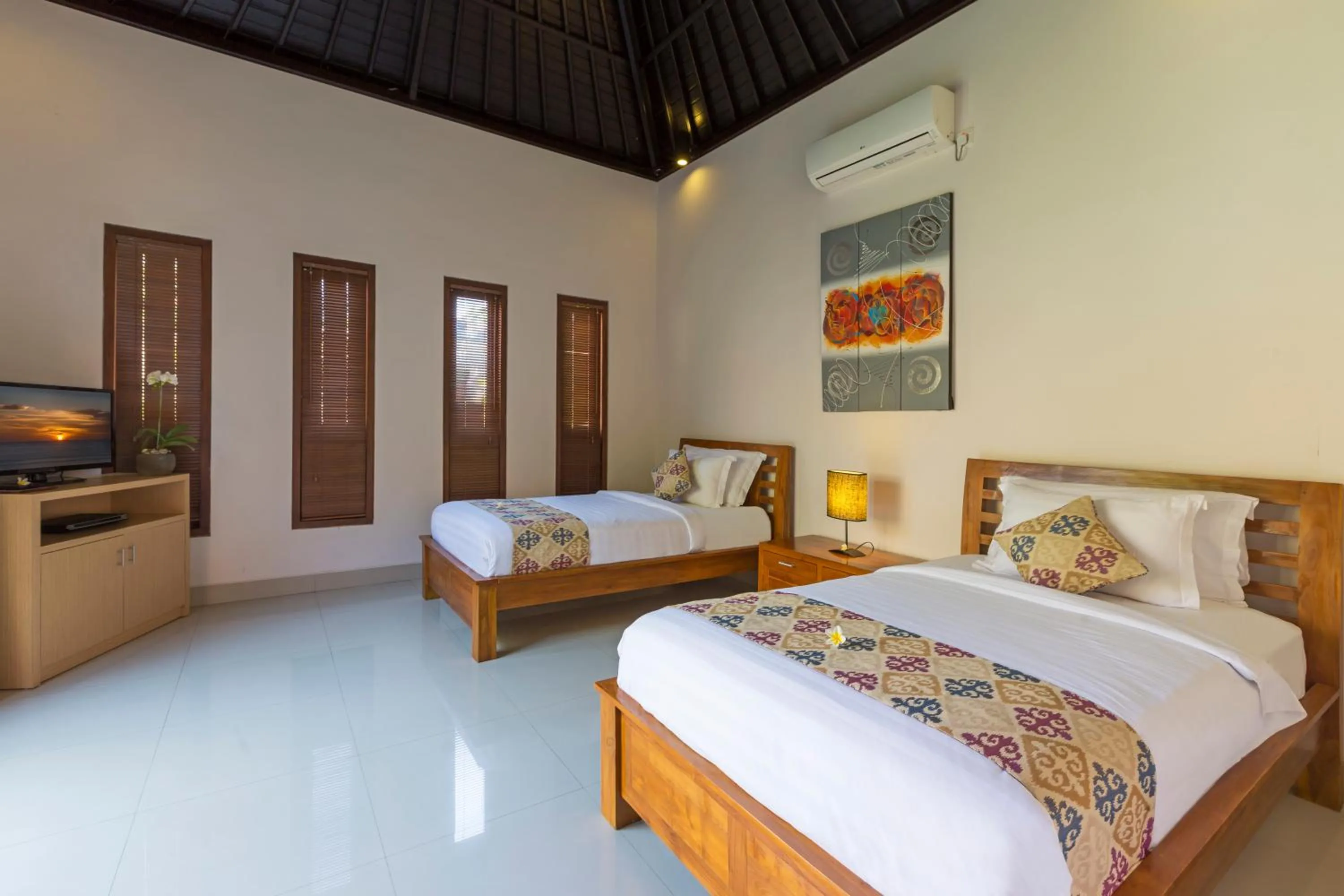 Bedroom, Bed in Kubal Villa and Living Seminyak