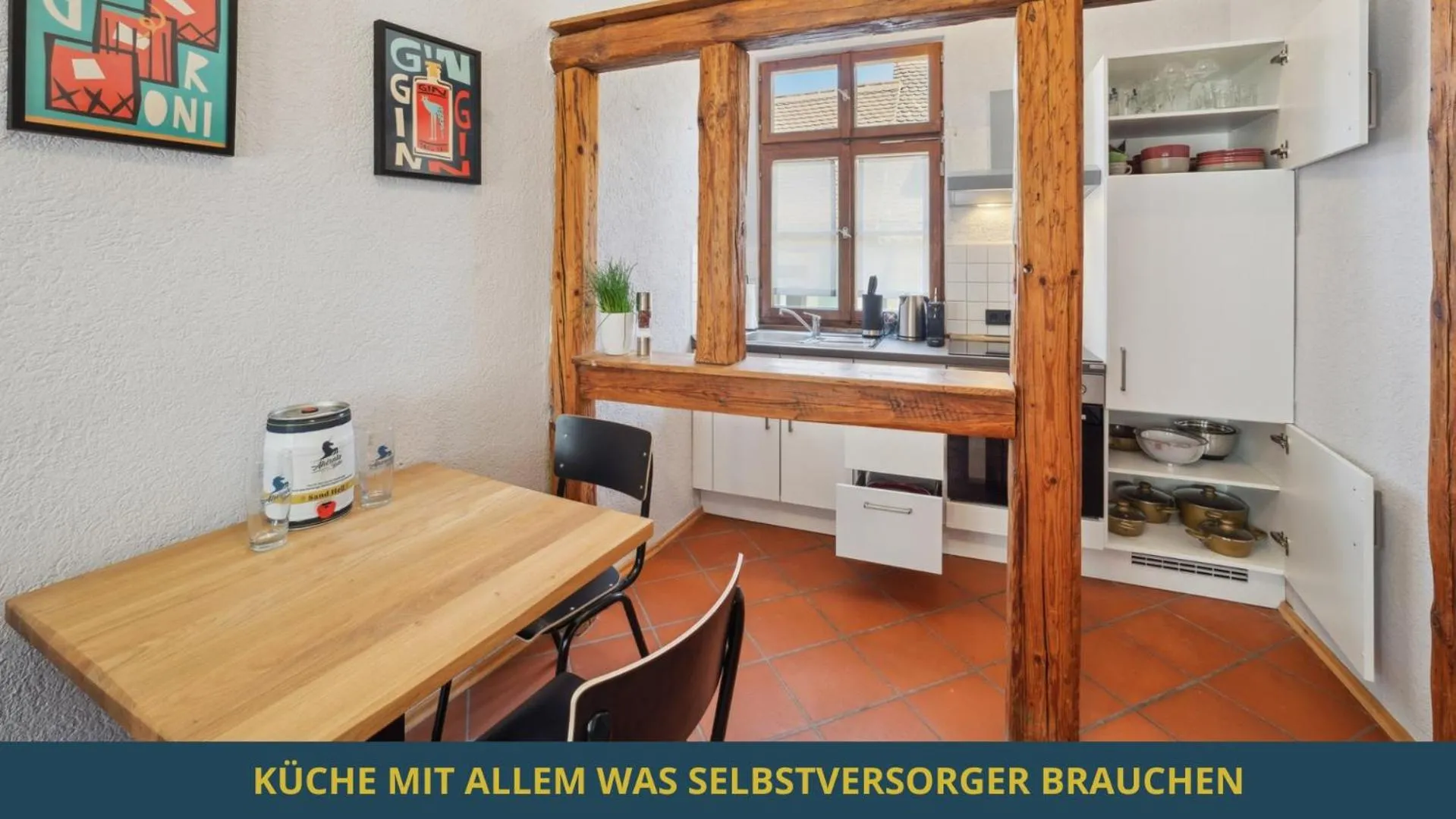 Kitchen or kitchenette in SandAPART34 - 4 tolle FeWos von 1-9 Pers mitten in der Altstadt