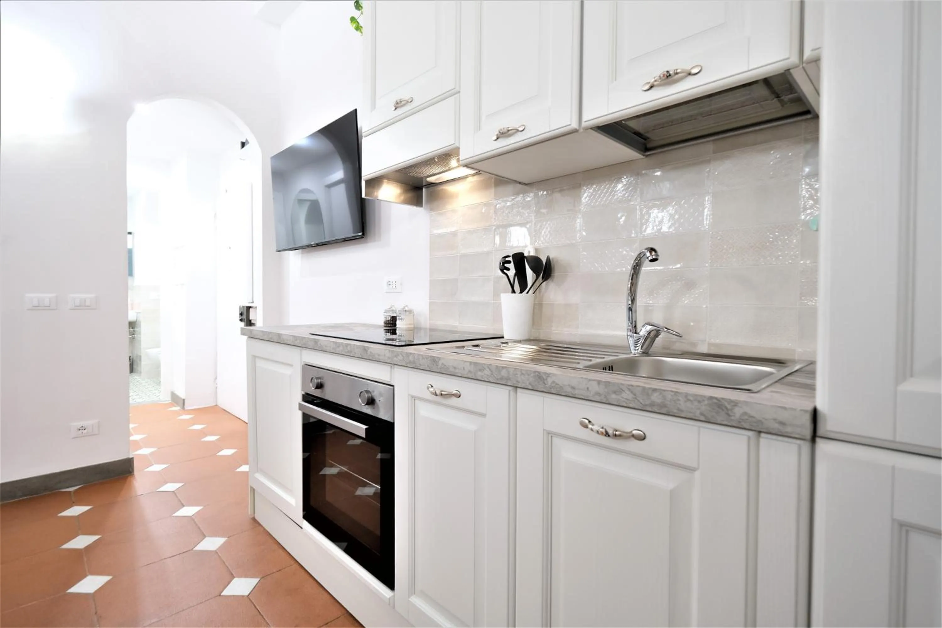Kitchen or kitchenette in Wine Apartments Florence Ribolla