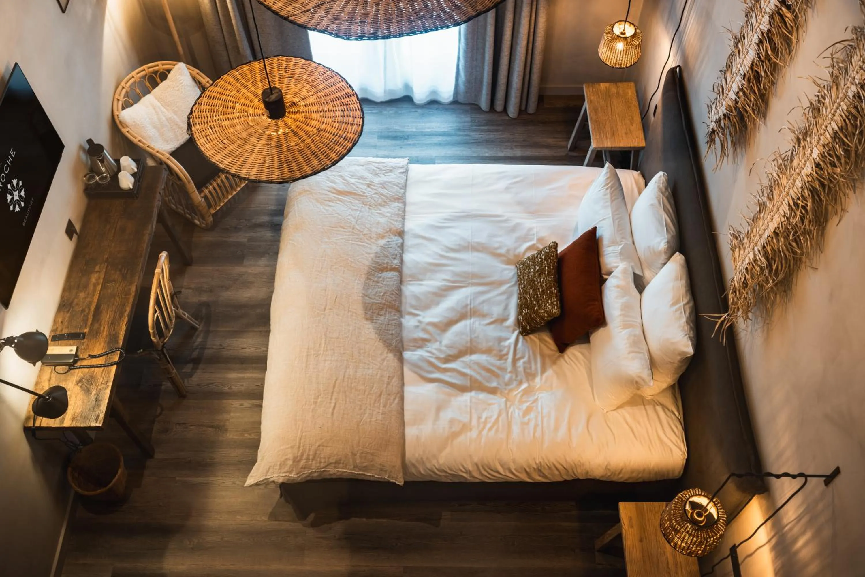 Bedroom, Bed in Hôtel de la Roche