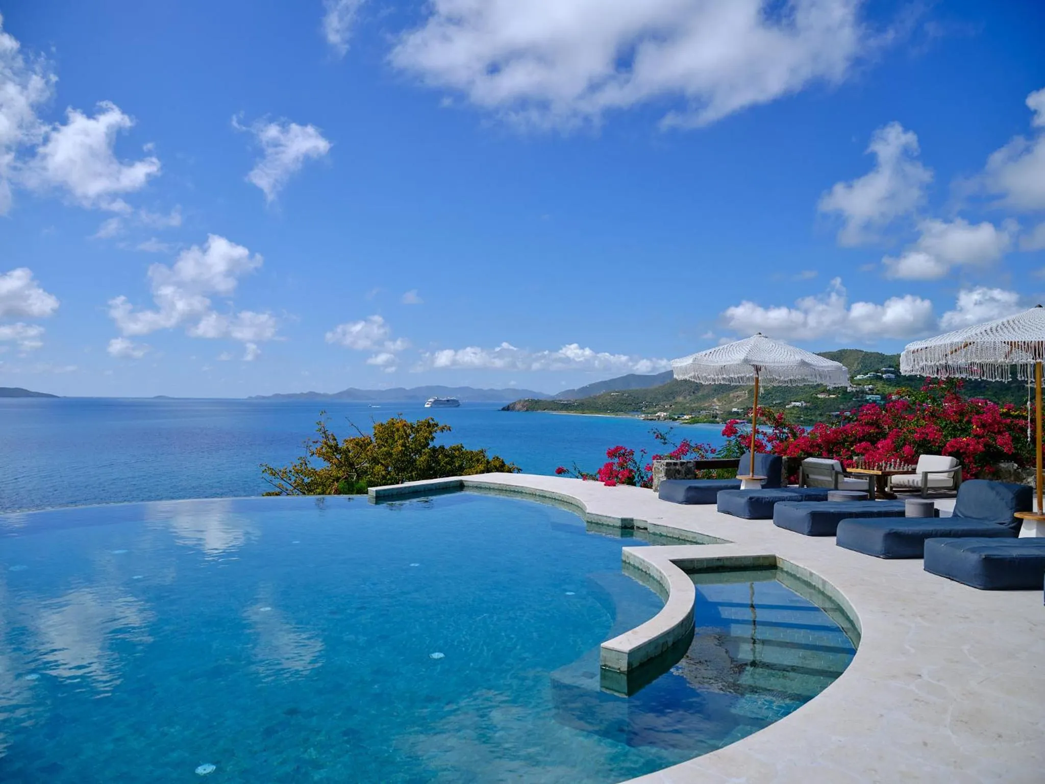 Pool view in The Aerial, BVI