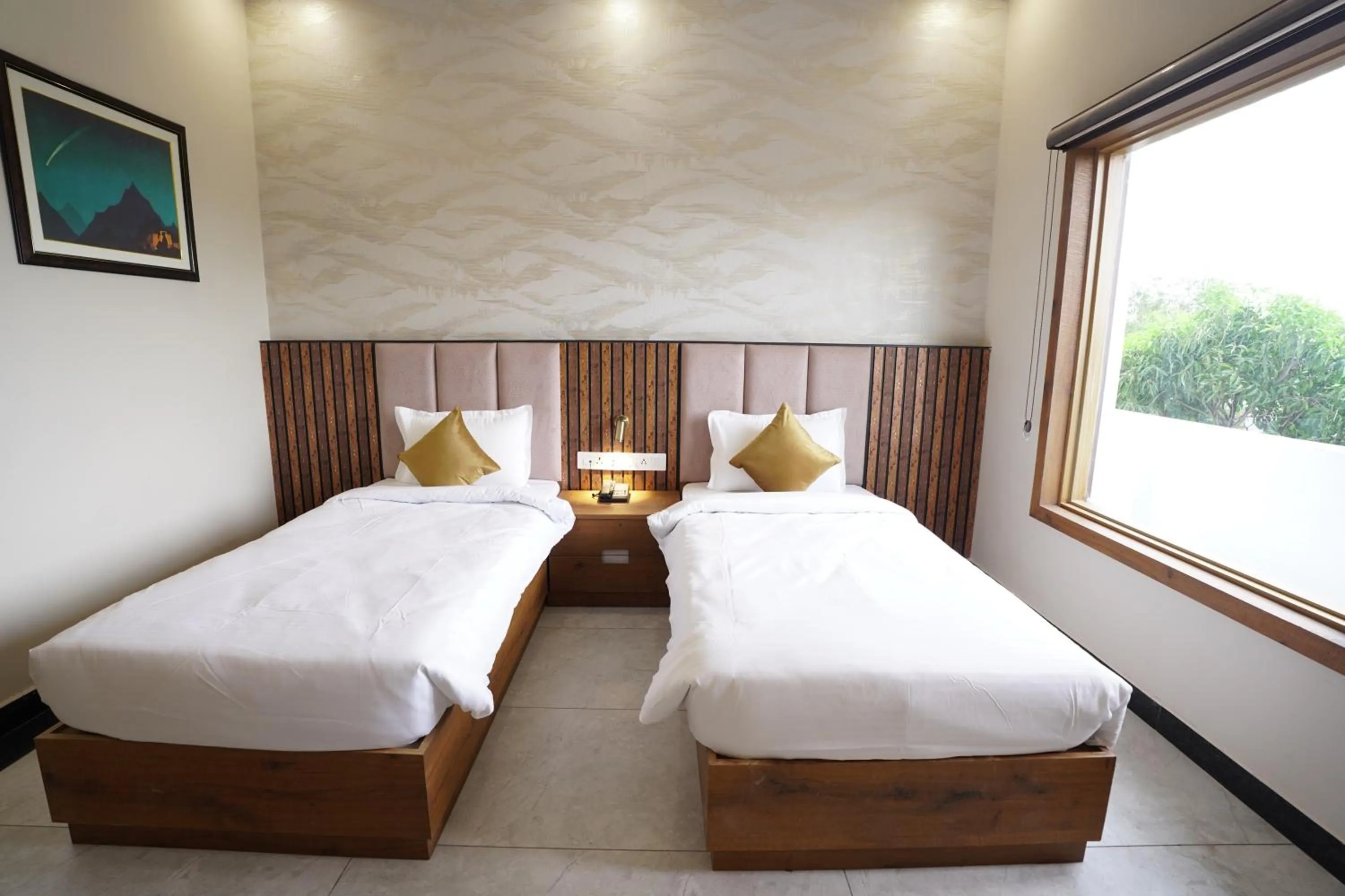 Bed in Dreamy Desert Hotel