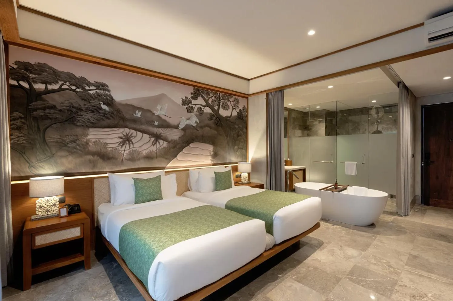 Bathroom, Bed in Adiwana Kamania