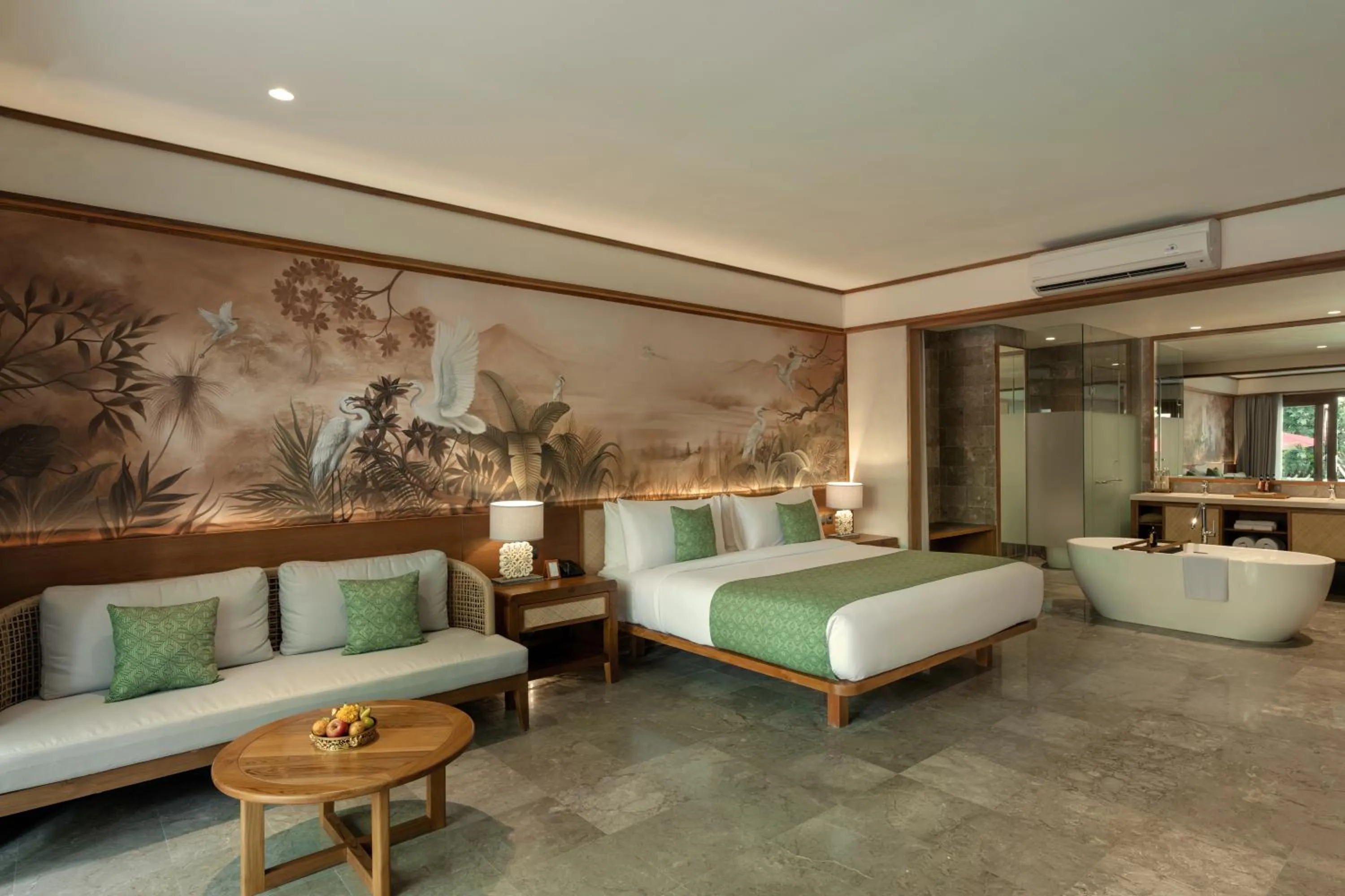 Seating area, Bed in Adiwana Kamania