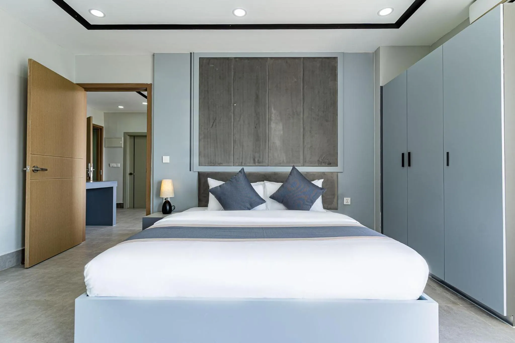 Bed in The Square Kampot Hotel