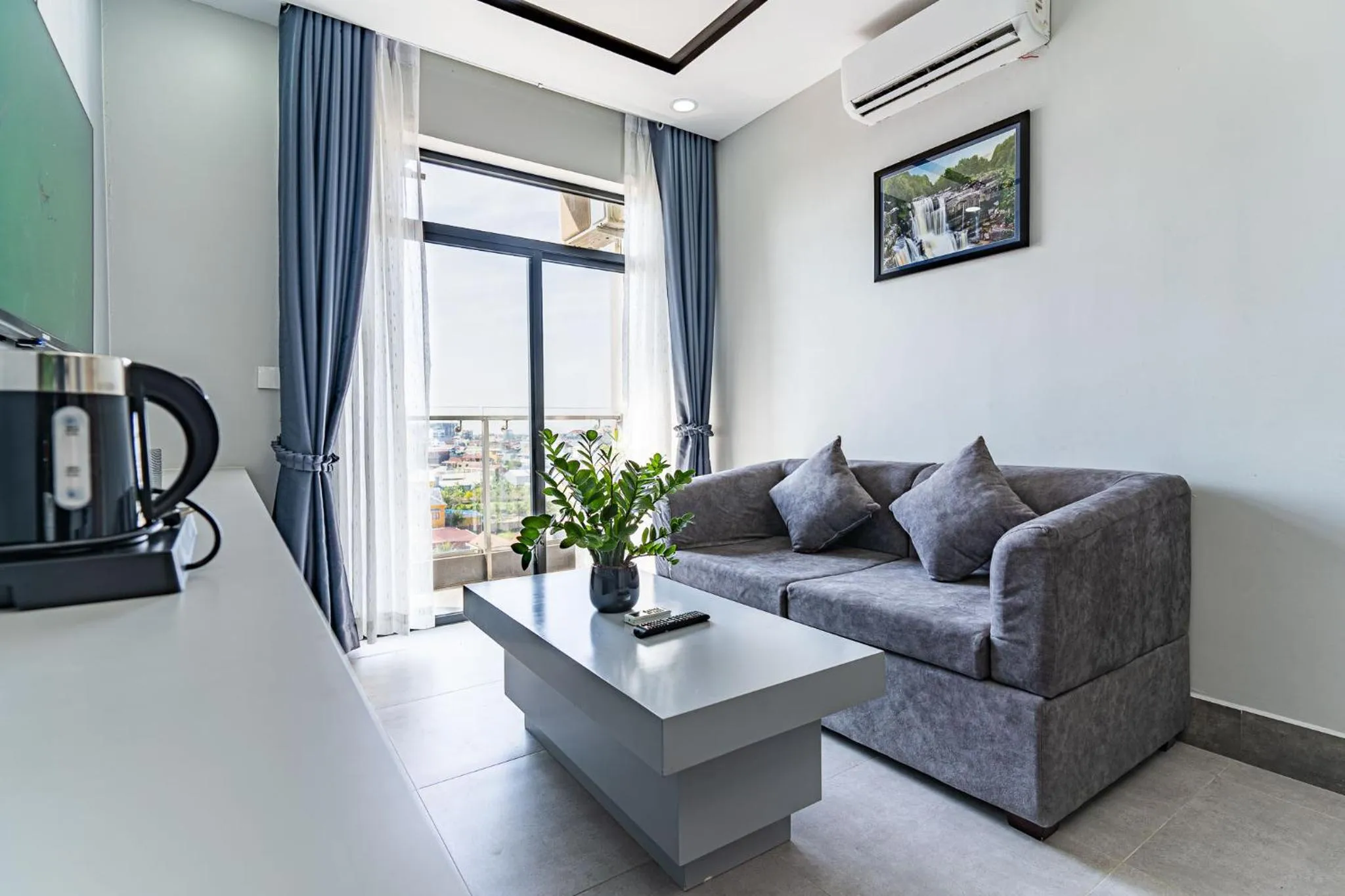 Living room in The Square Kampot Hotel