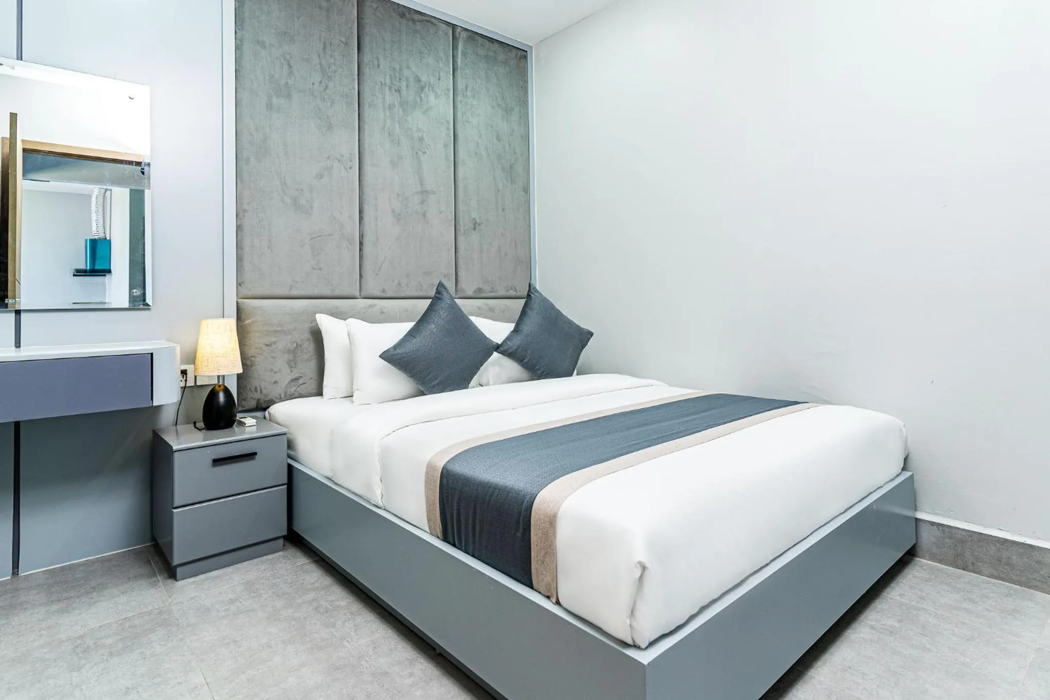 Bed in The Square Kampot Hotel