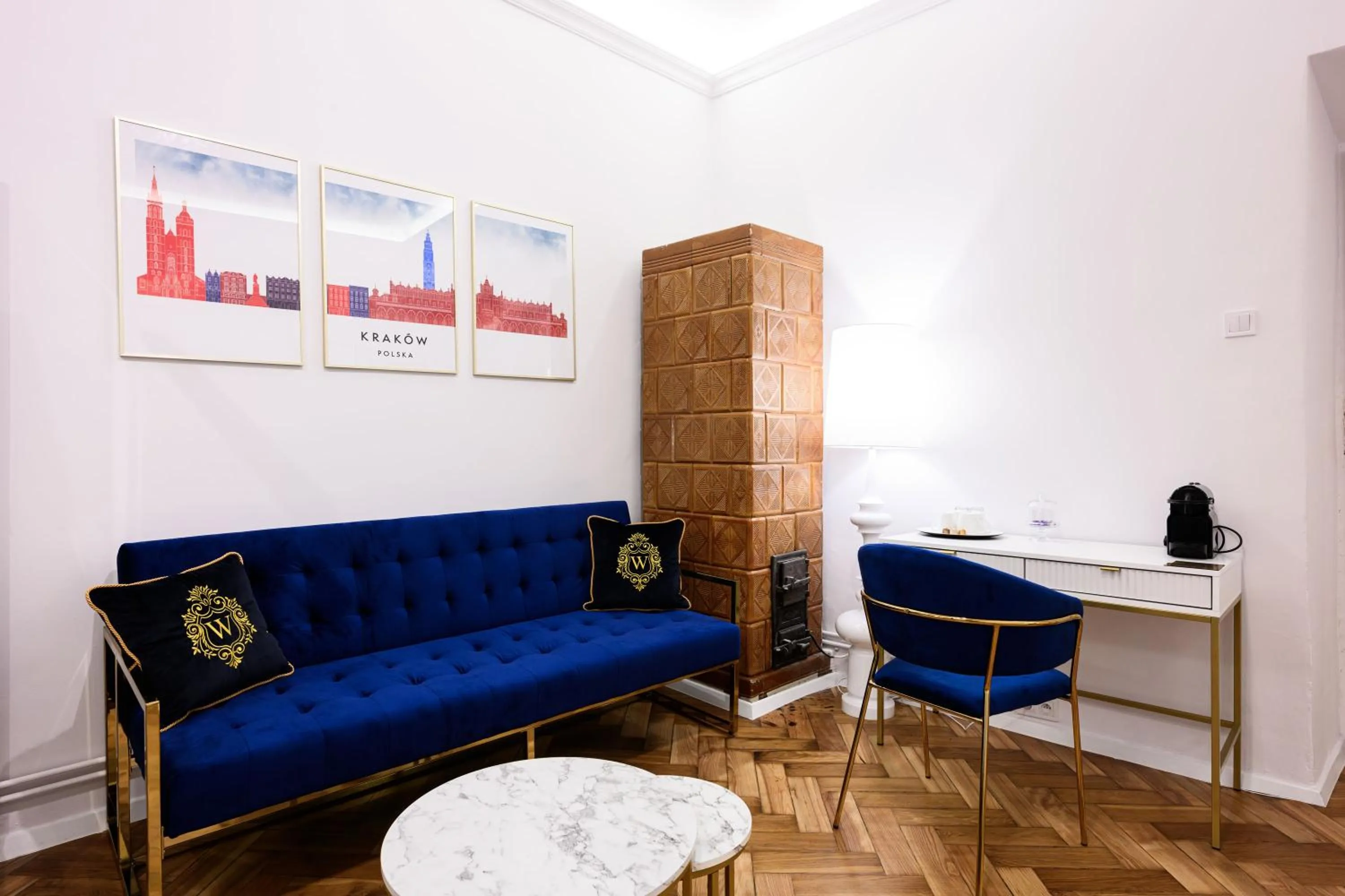 Seating area in Wiślna Main Square Apartments