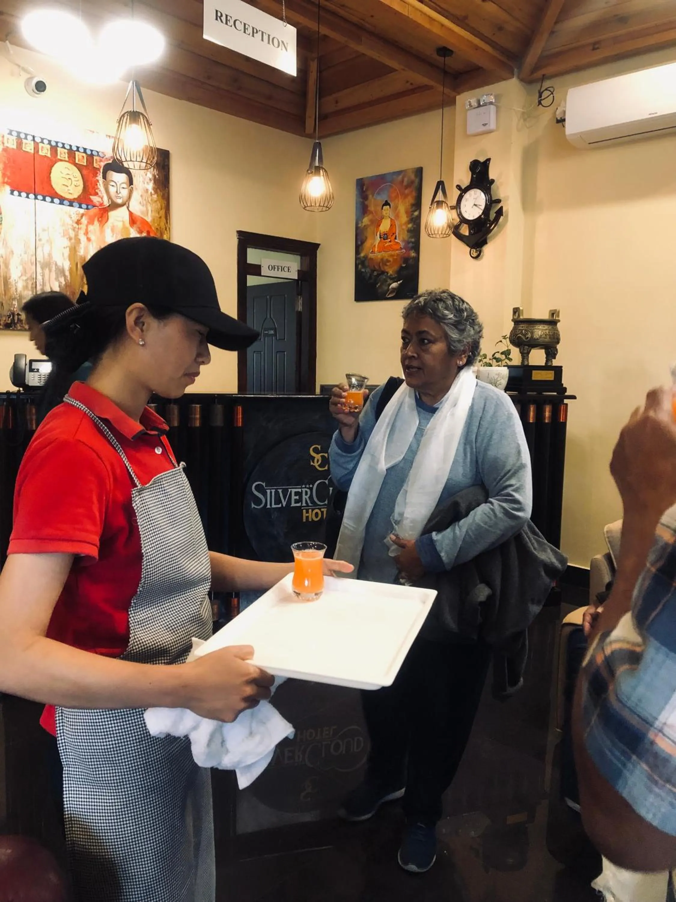 group of guests in Silver Cloud Hotel