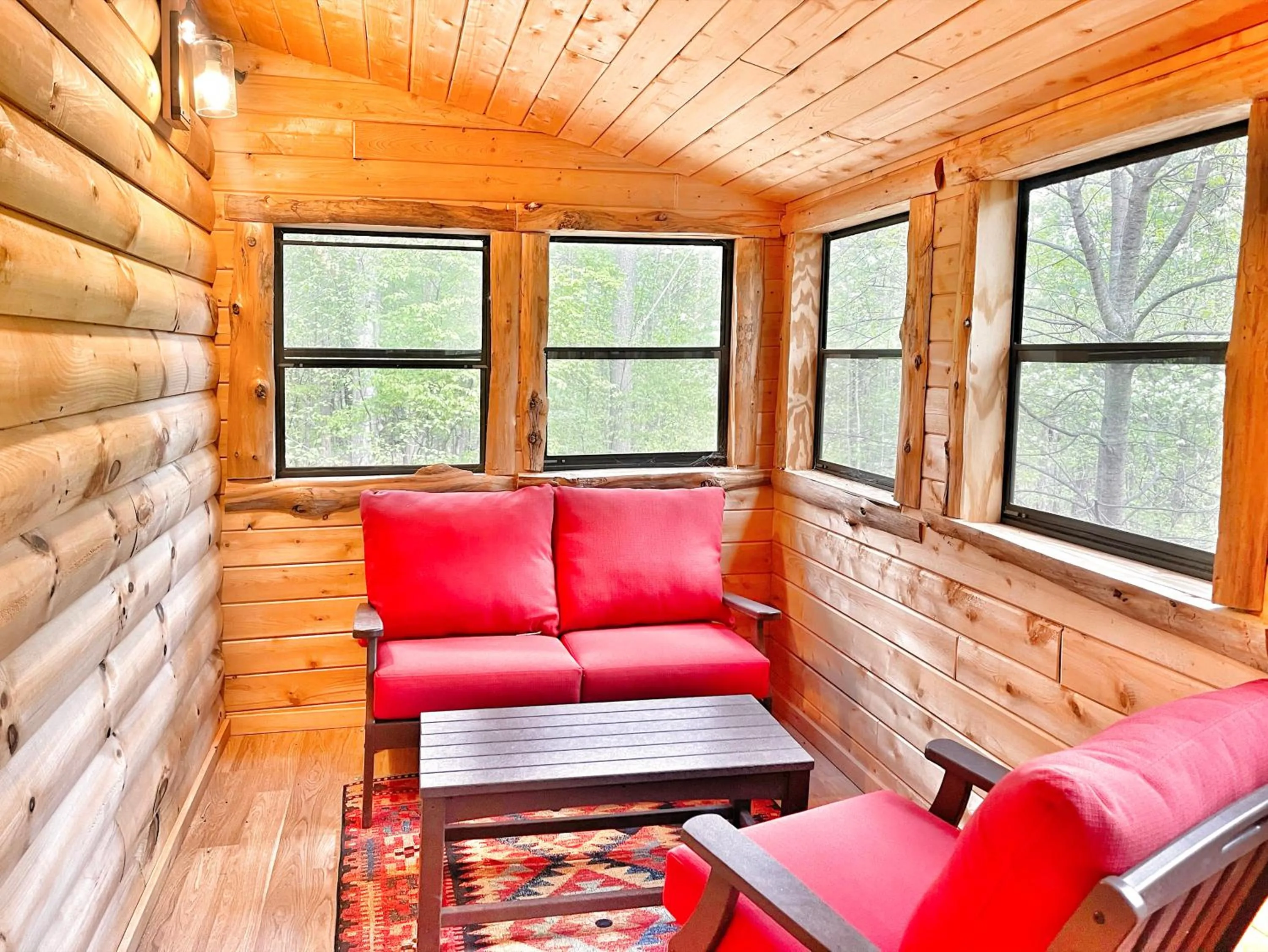 Balcony/Terrace in Adirondack Mountain Cabin with Hot Tub, Near Whiteface, Lake Placid, Fire Pit, Game Rm