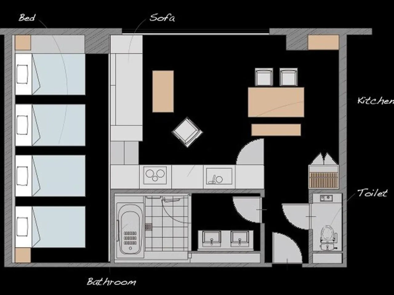 Floor plan in HIDEOUT