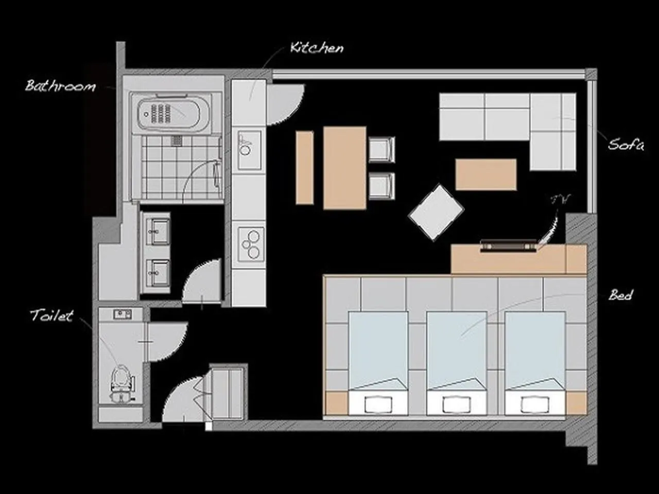Floor plan in HIDEOUT