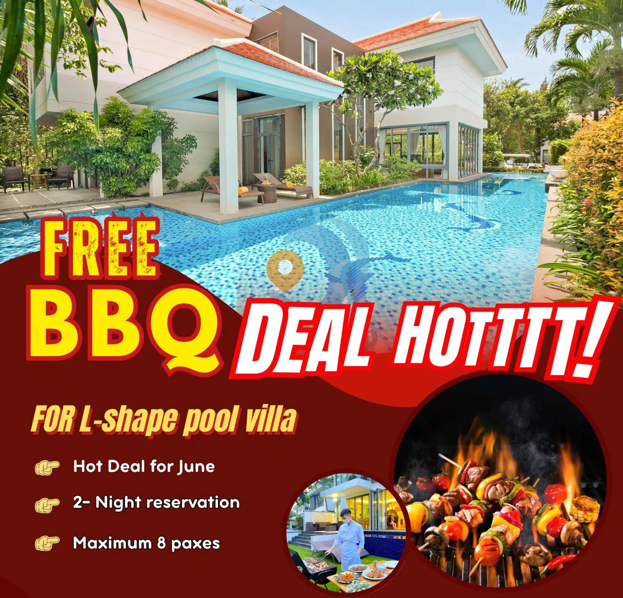 BBQ facilities in Memories Holiday beach villa Da Nang