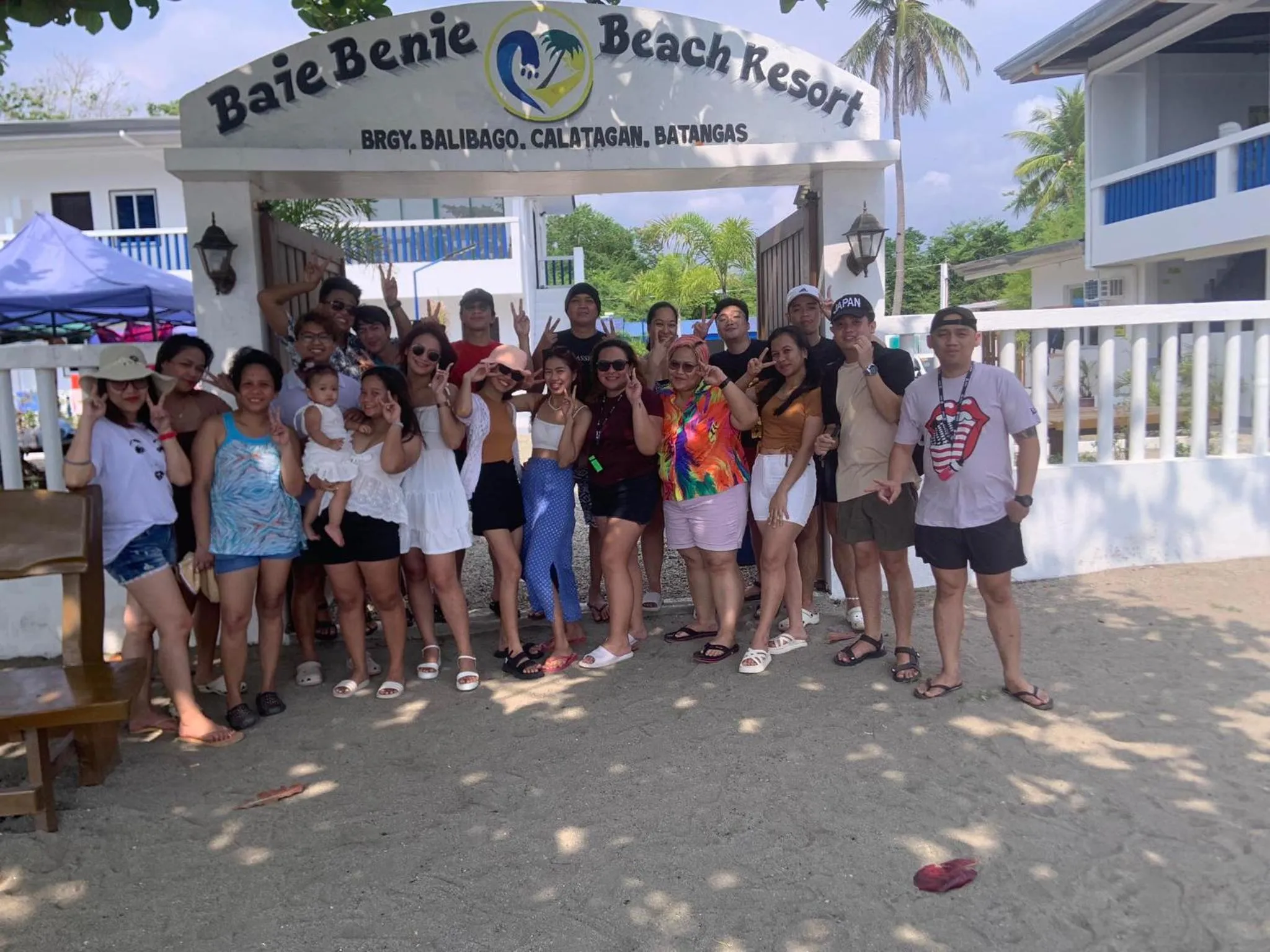 group of guests in Baie Benie Beach Resort