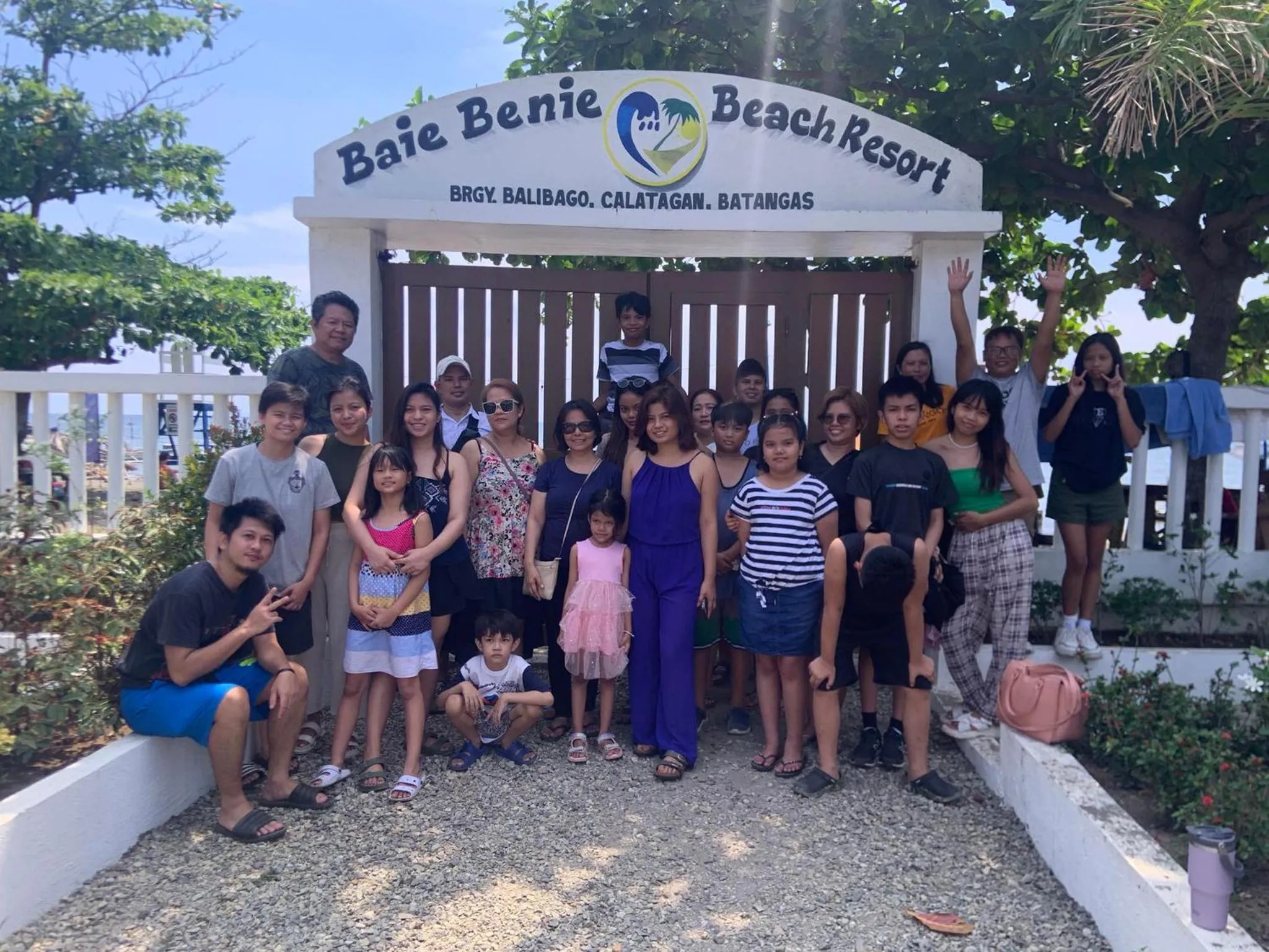 group of guests in Baie Benie Beach Resort