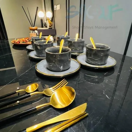 Dining area in The Axon Bukit Bintang by SMOVF BNB