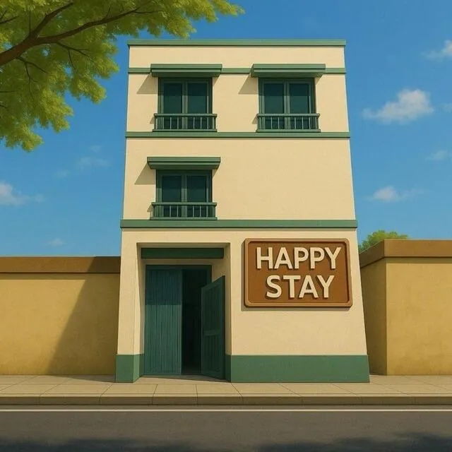 Facade/entrance in Hotel O Happy Stay