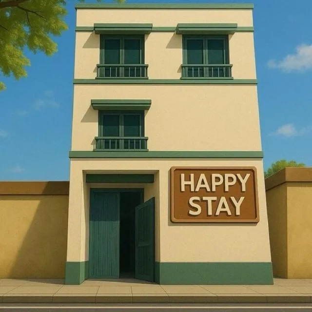 Facade/entrance in Hotel O Happy Stay