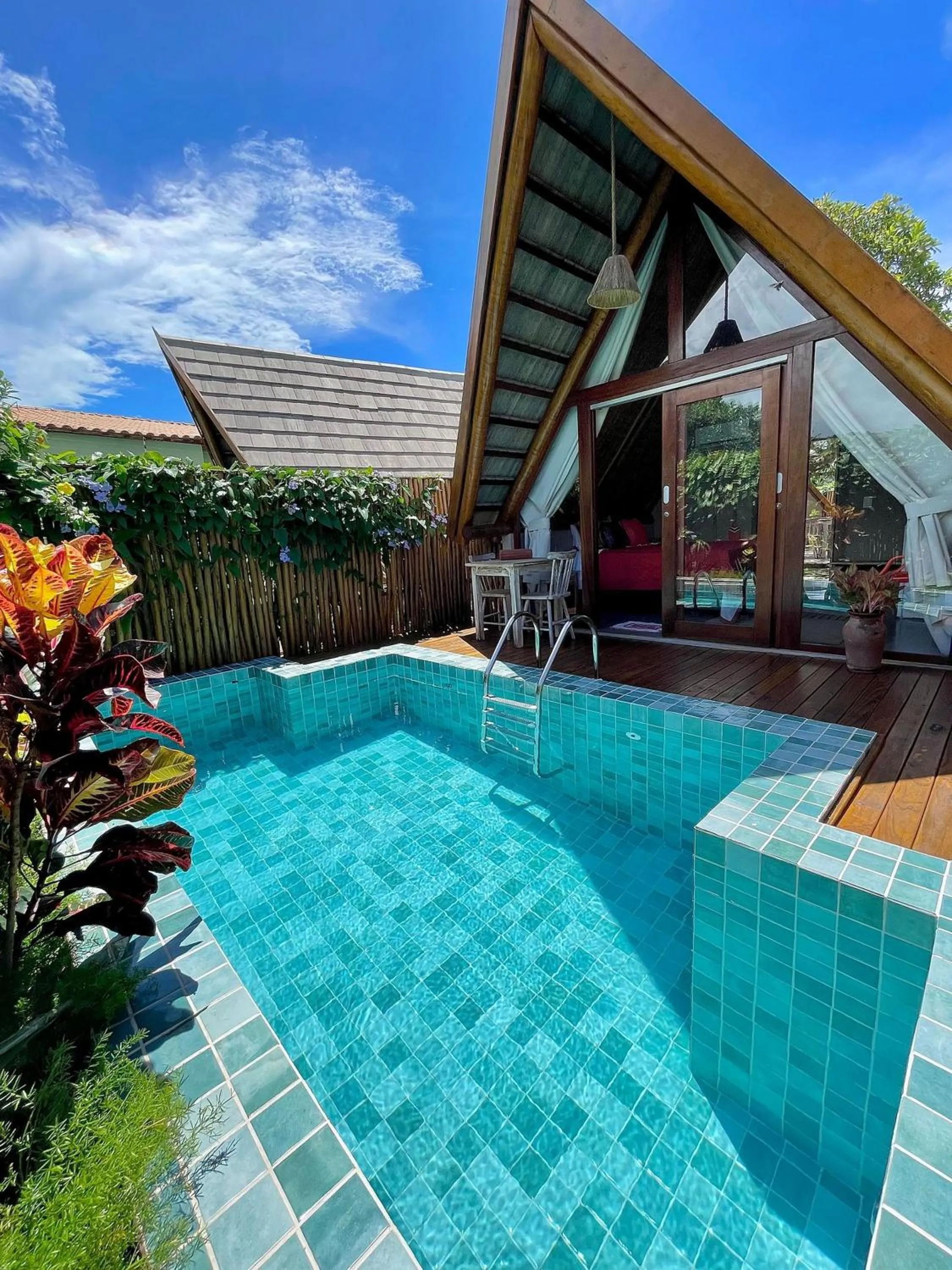 Pool view in Pousada Villa di Luna