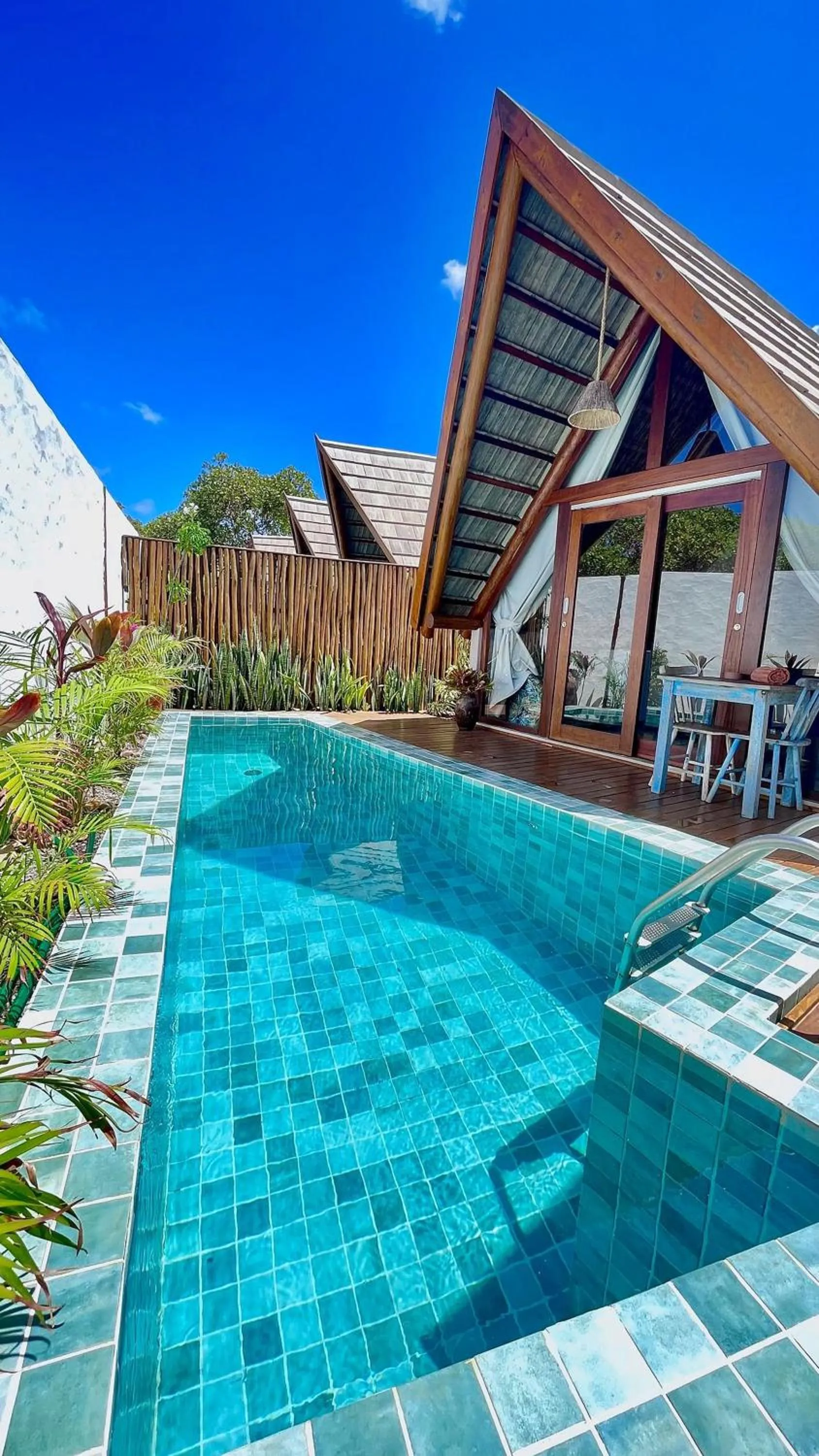 Pool view in Pousada Villa di Luna